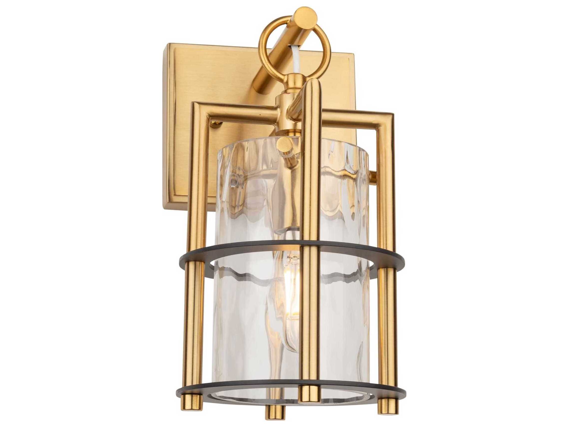 Artcraft Burford 1-Light Brass Black Wall Sconce