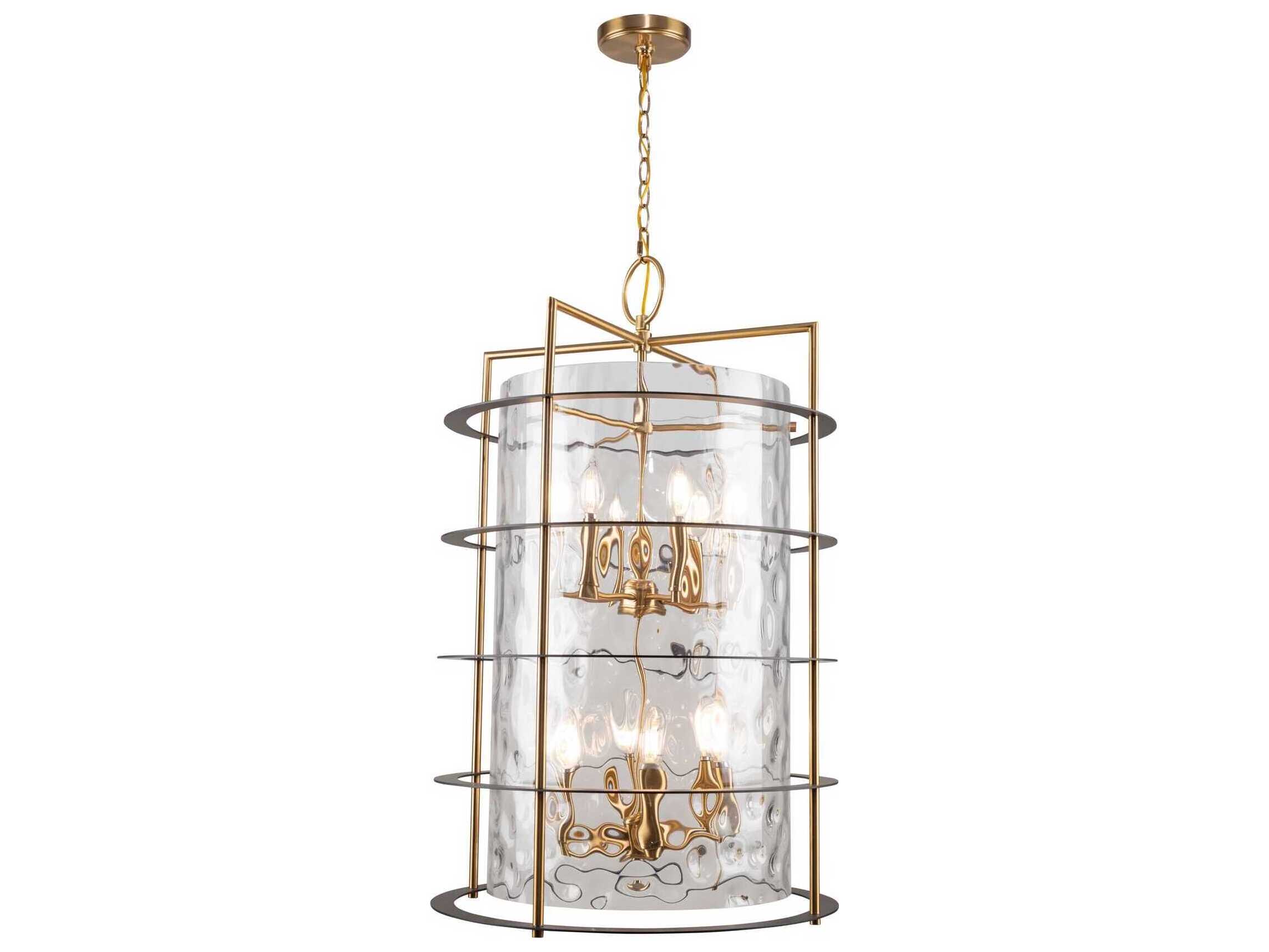 Artcraft Burford 12-Light Brass Black Chandelier