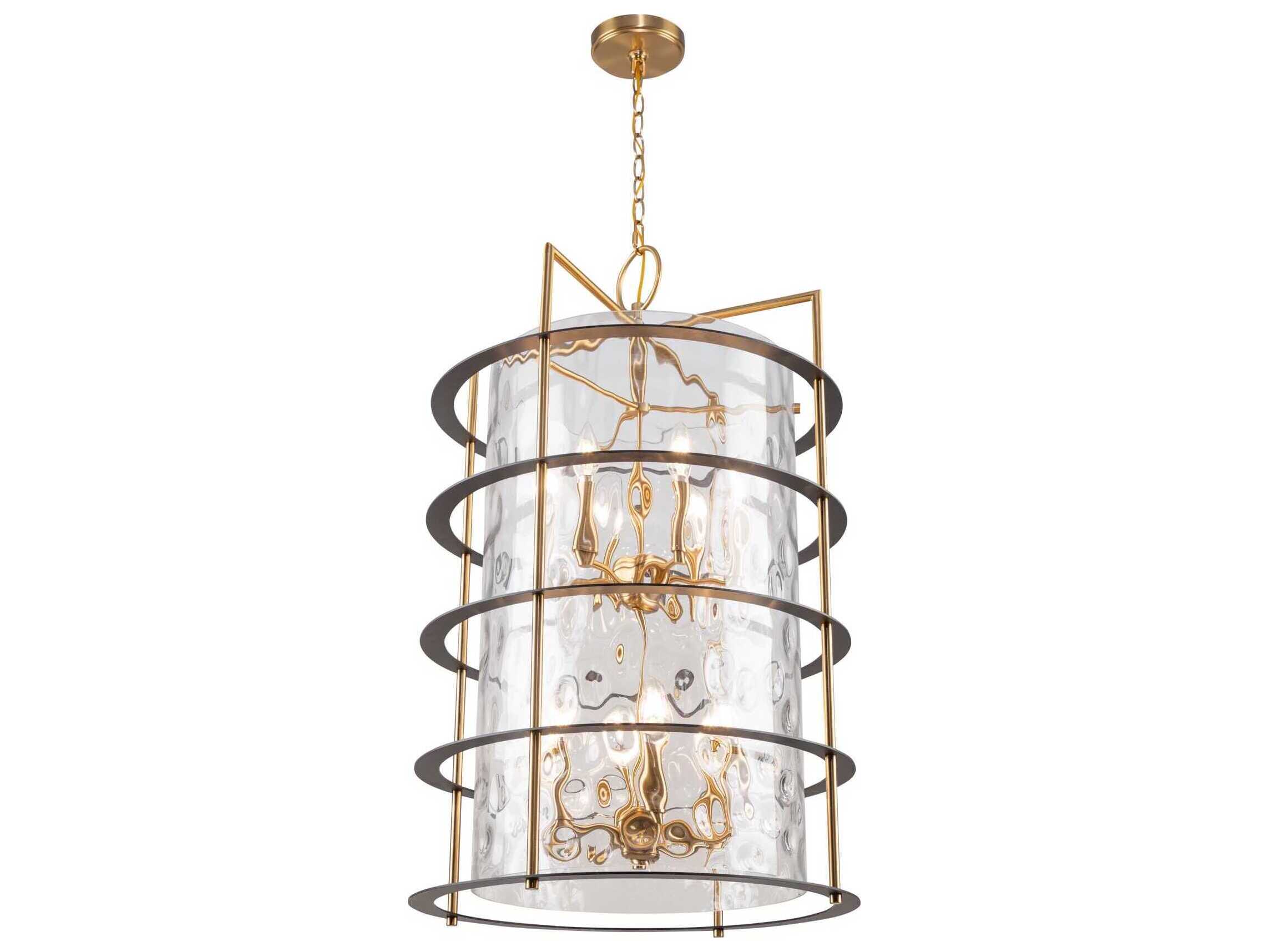 Artcraft Burford 12-Light Brass Black Chandelier