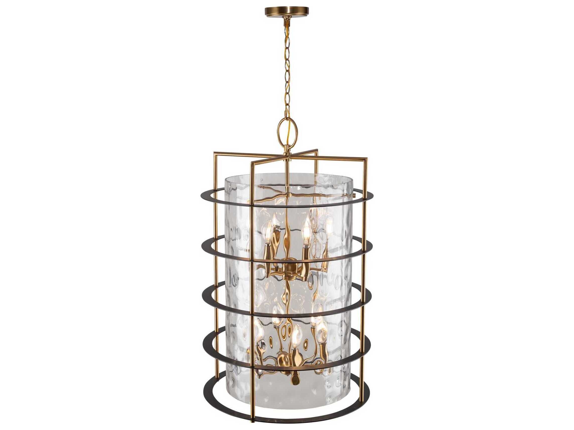 Artcraft Burford 12-Light Brass Black Chandelier