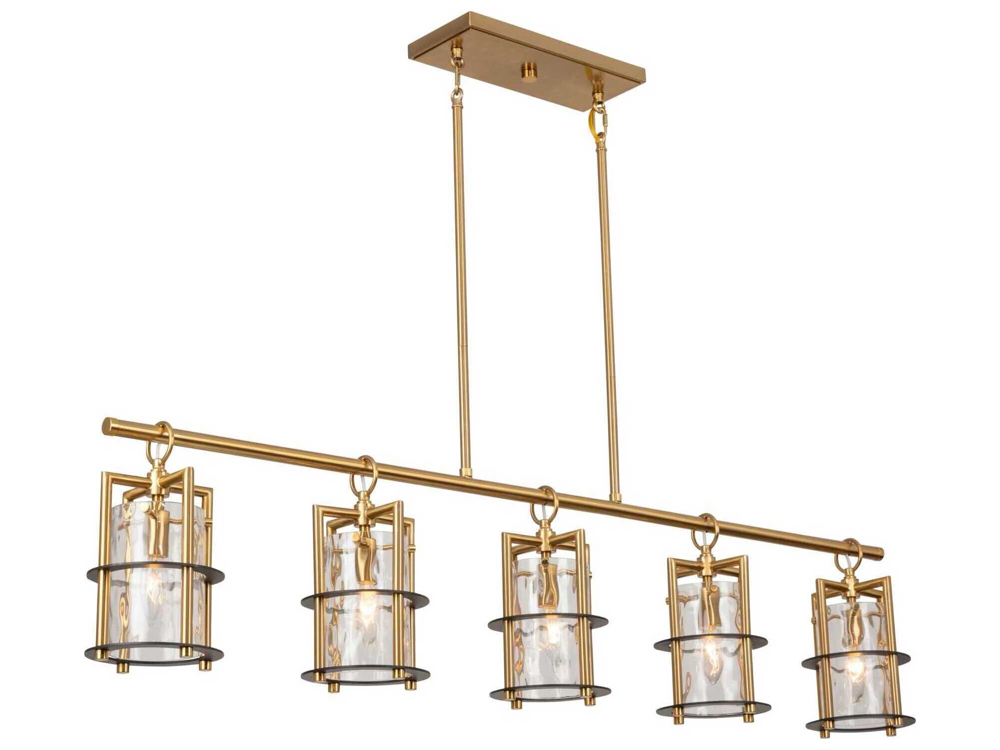 Artcraft Burford 5-Light Brass Black Island Pendant