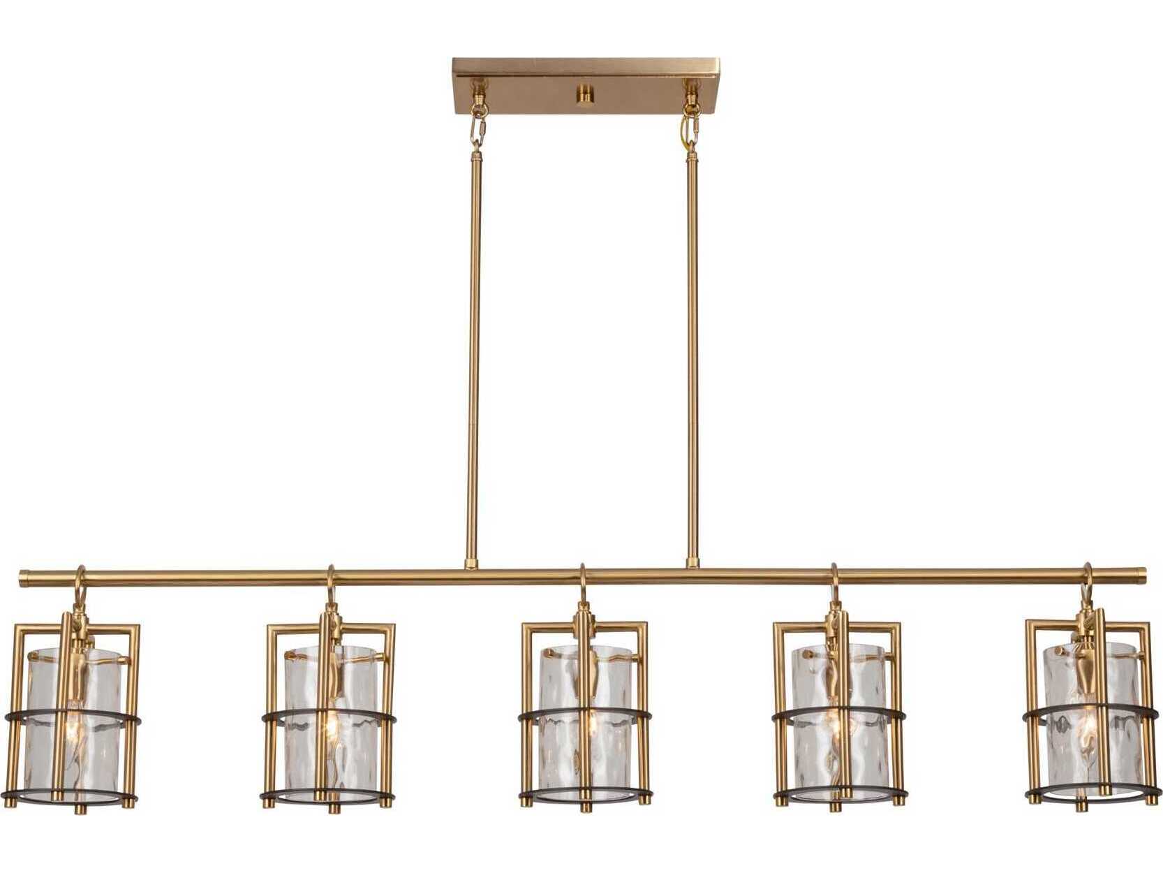 Artcraft Burford 5-Light Brass Black Island Pendant