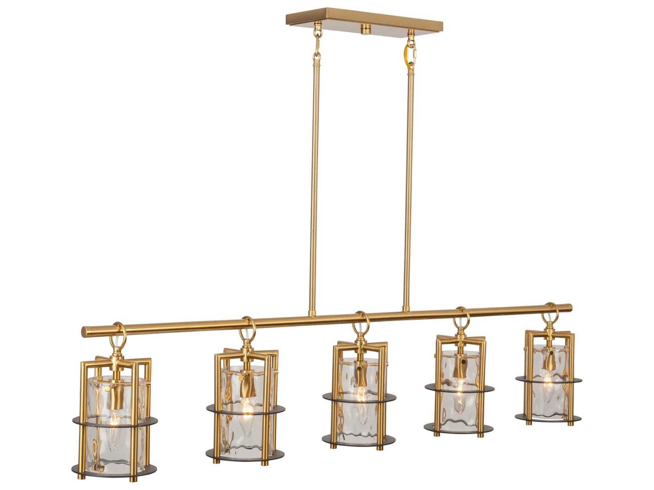 Artcraft Burford 5-Light Brass Black Island Pendant