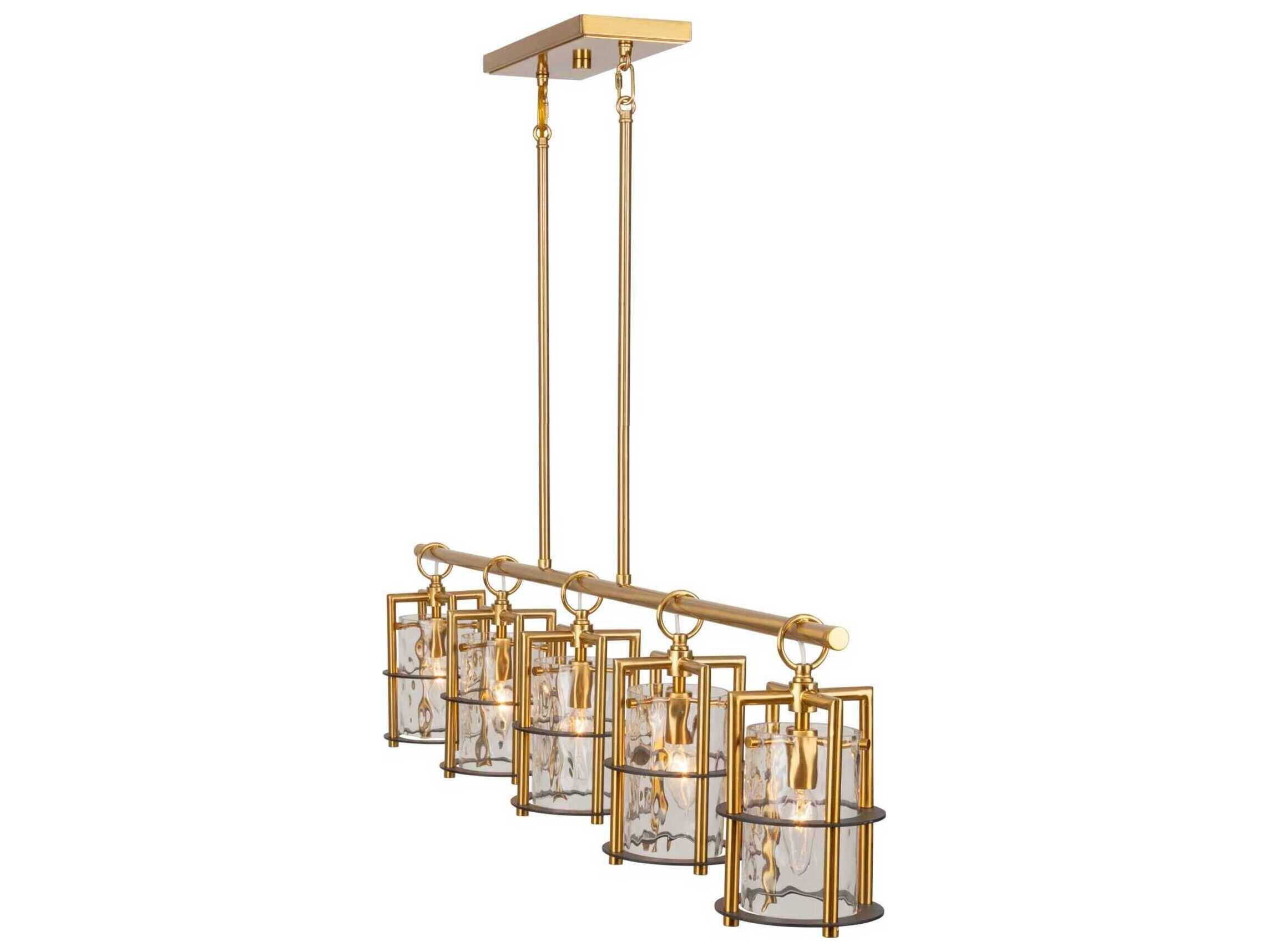 Artcraft Burford 5-Light Brass Black Island Pendant