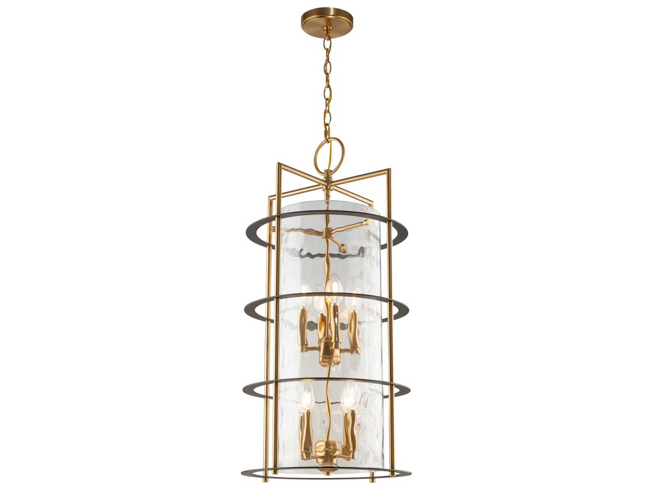 Artcraft Burford 8-Light Brass Black Chandelier