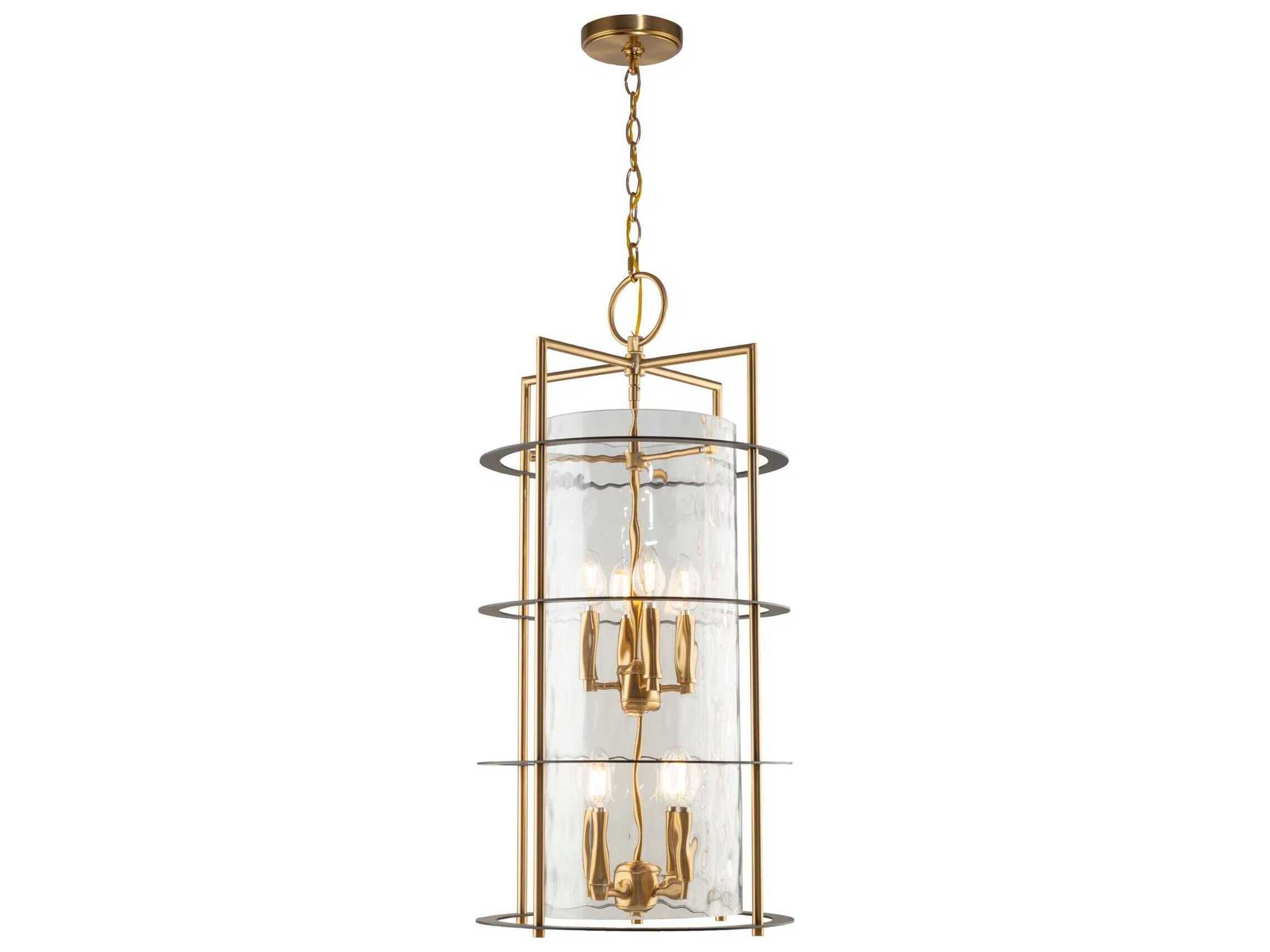 Artcraft Burford 8-Light Brass Black Chandelier
