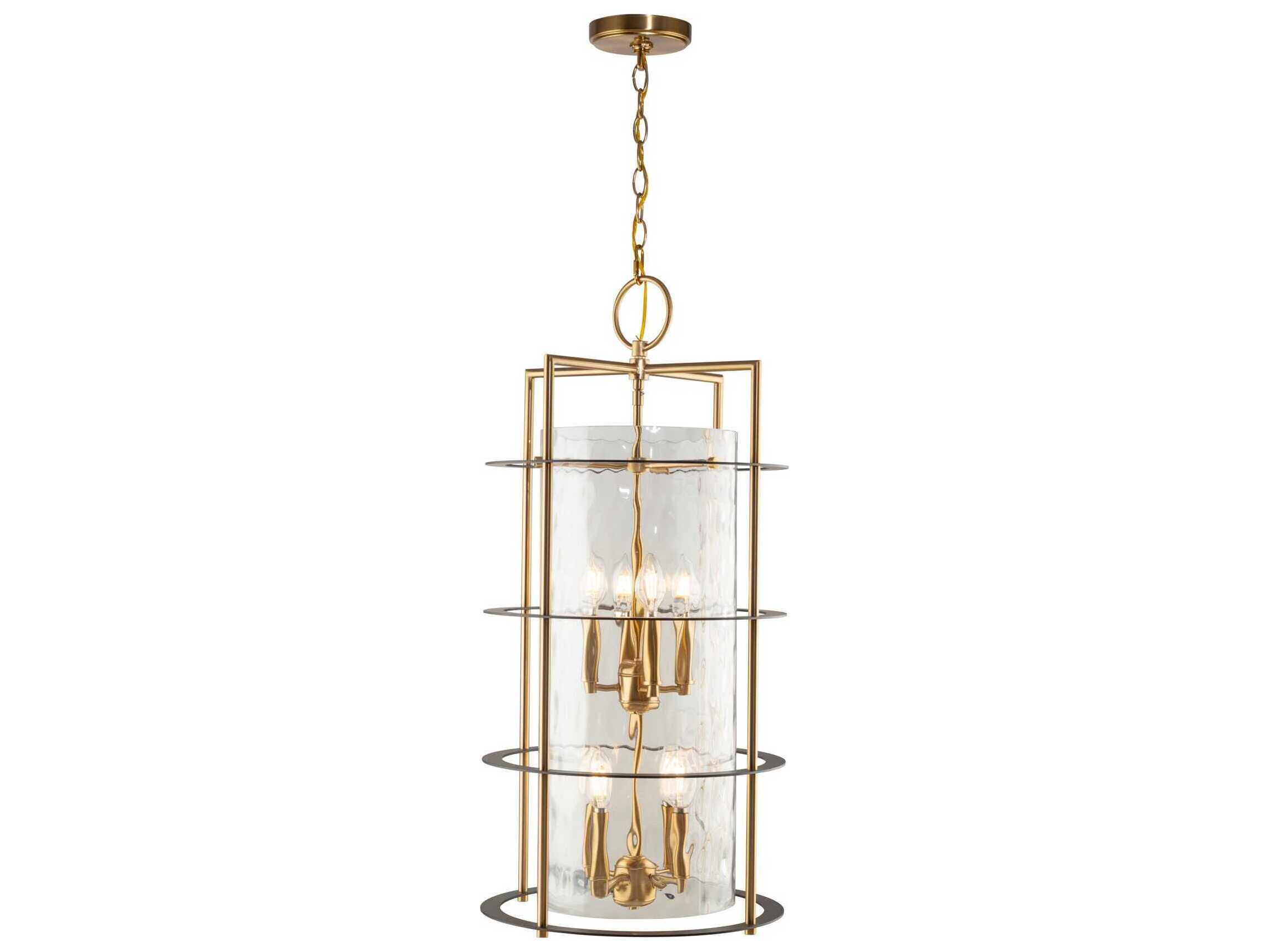Artcraft Burford 8-Light Brass Black Chandelier