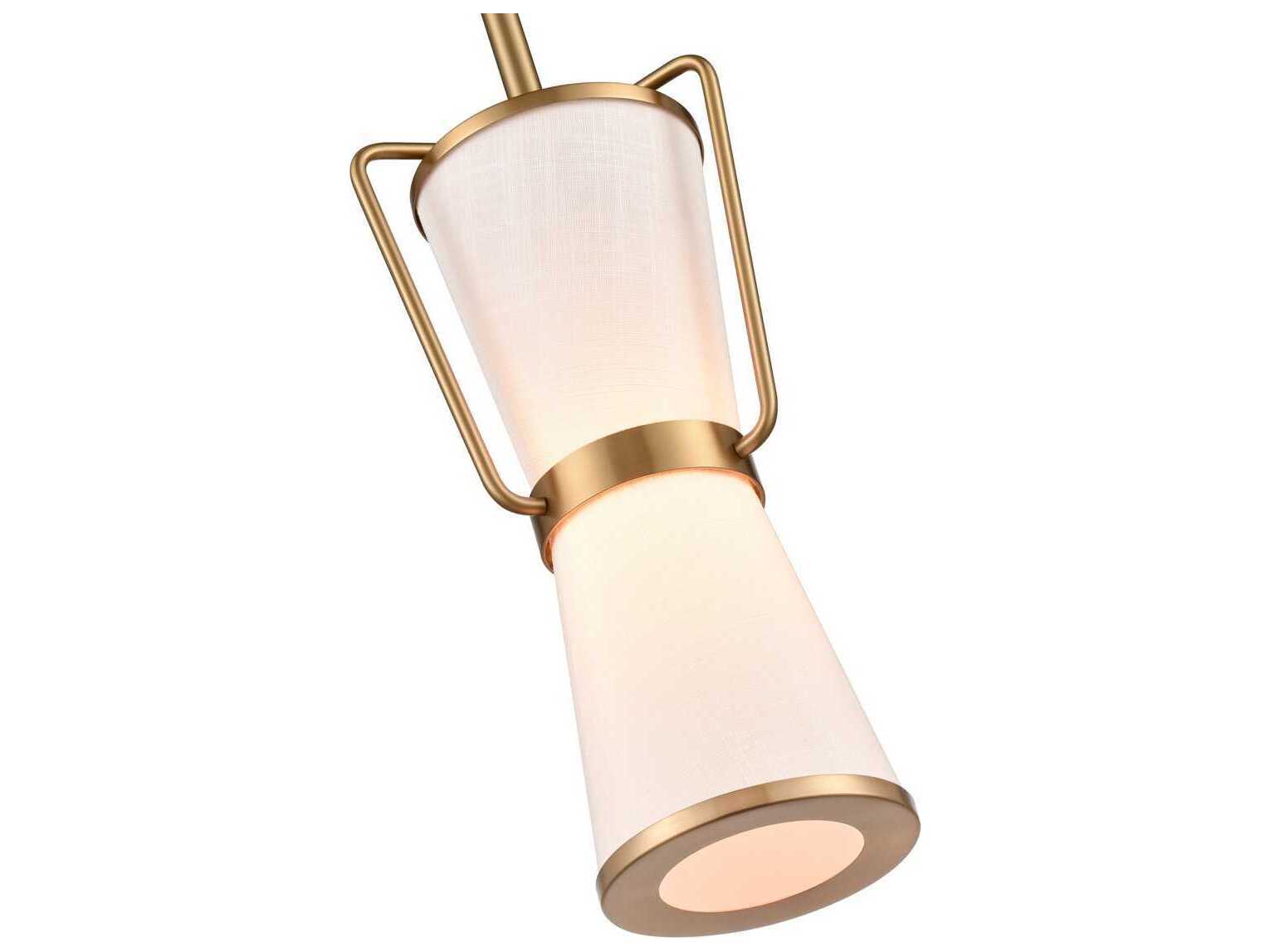 Artcraft Layla 1-Light Brushed Brass Cylinder Lantern Mini Pendant