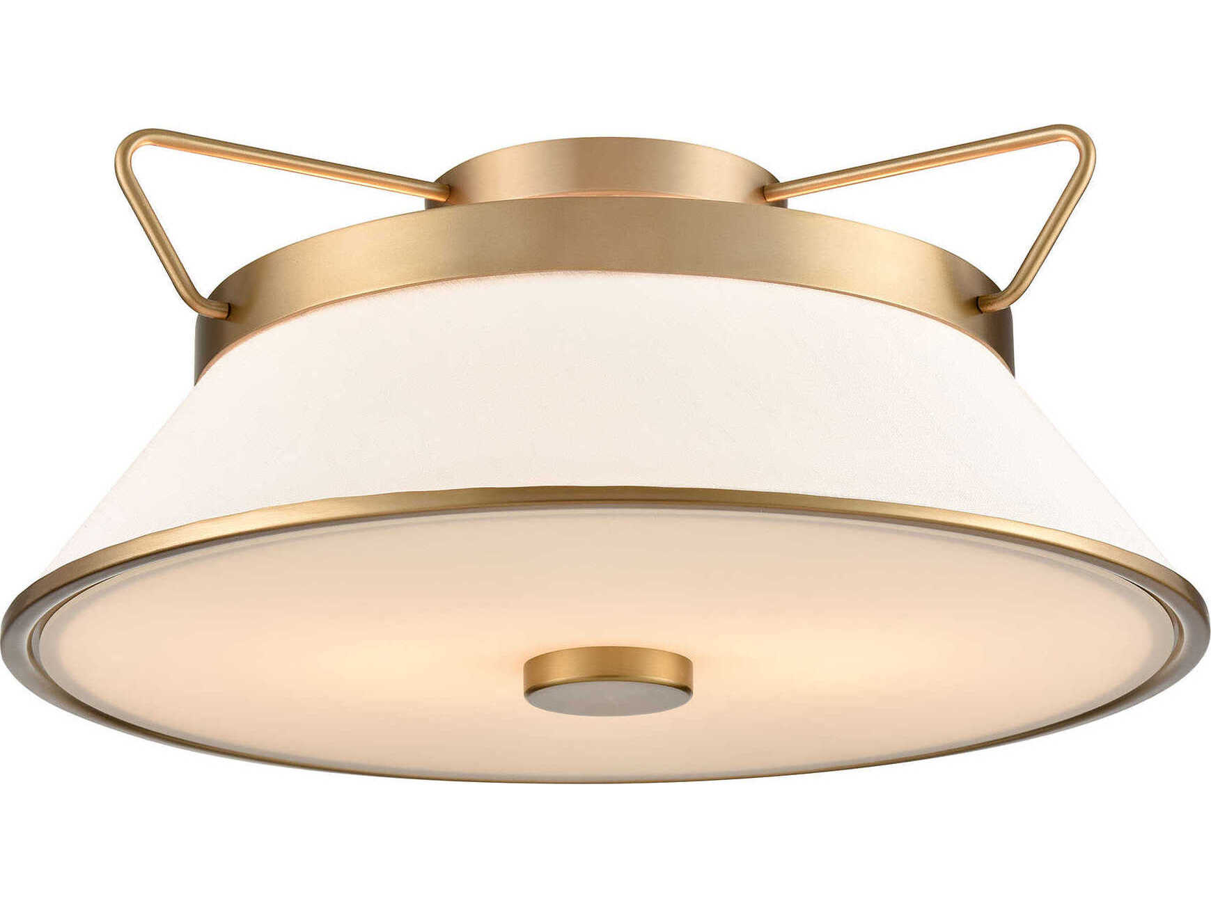 Artcraft Layla 2-Light Brushed Brass Bell Flush Mount