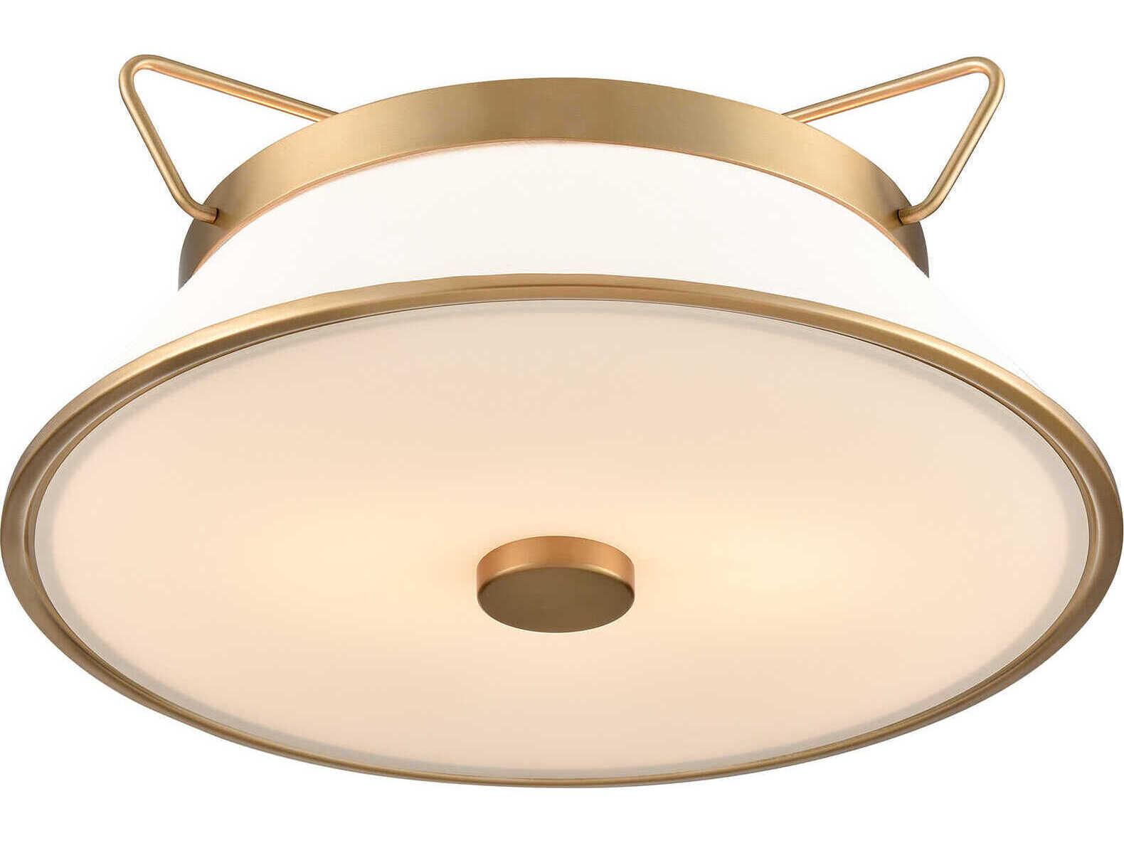 Artcraft Layla 2-Light Brushed Brass Bell Flush Mount