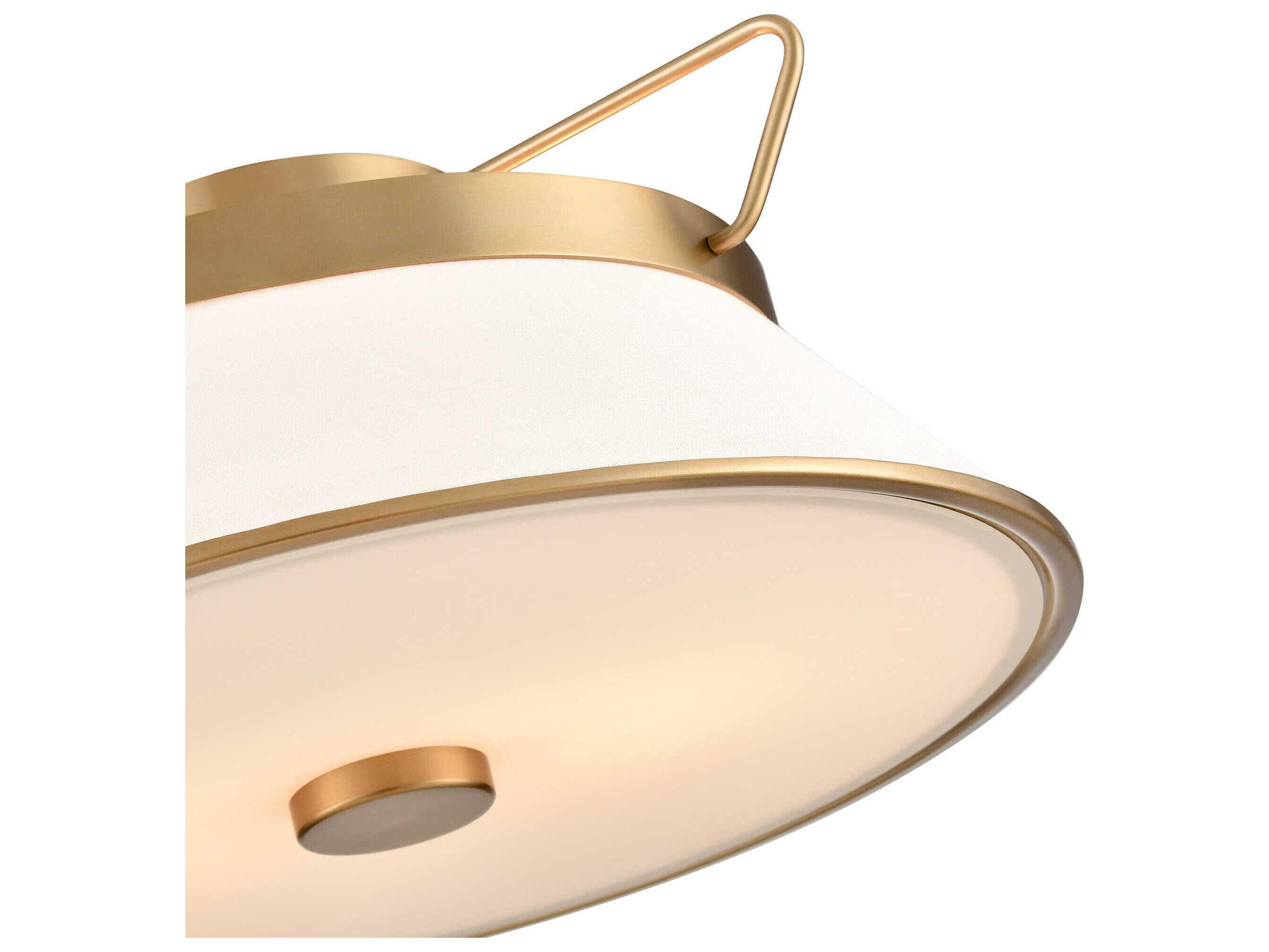 Artcraft Layla 2-Light Brushed Brass Bell Flush Mount