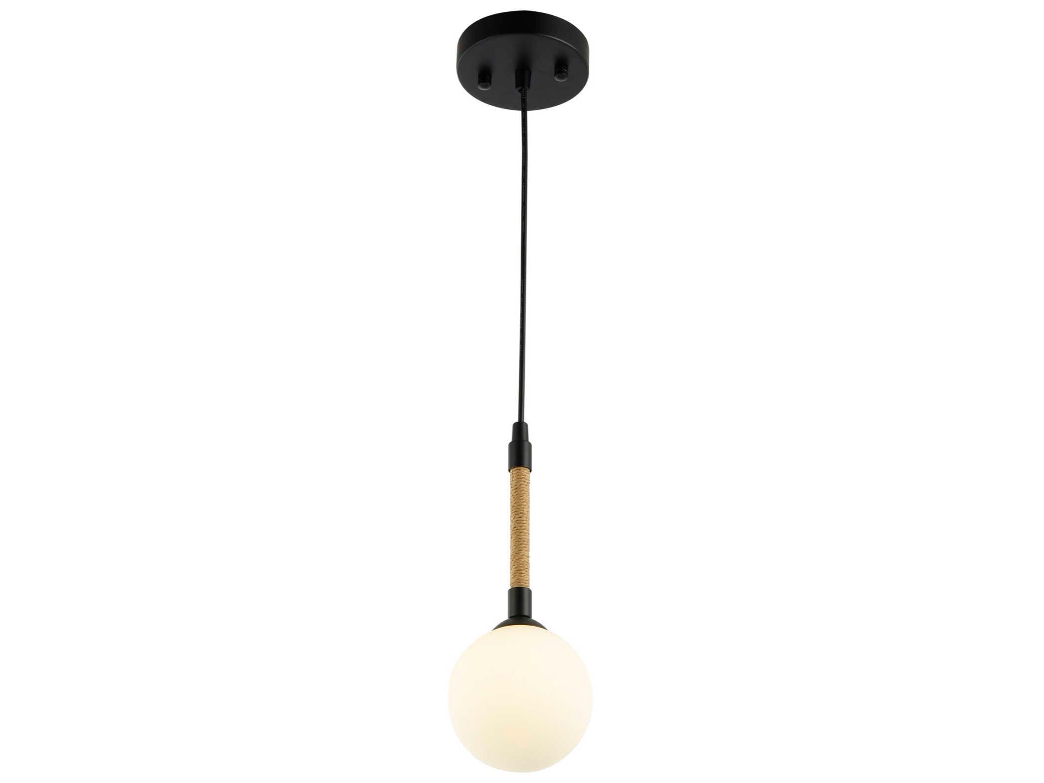 Artcraft Capilano 1-Light Black Globe Mini Pendant