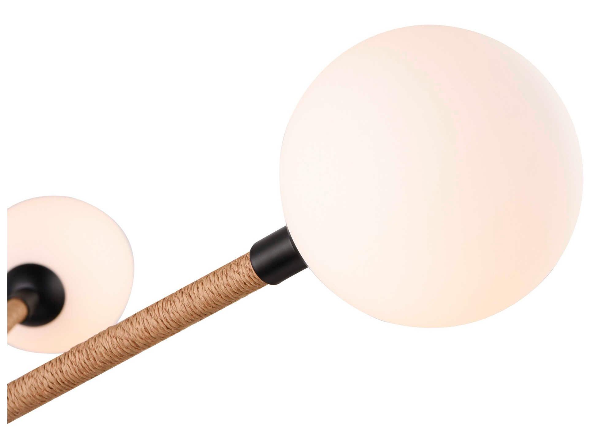 Artcraft Capilano 6-Light Black Globe Chandelier