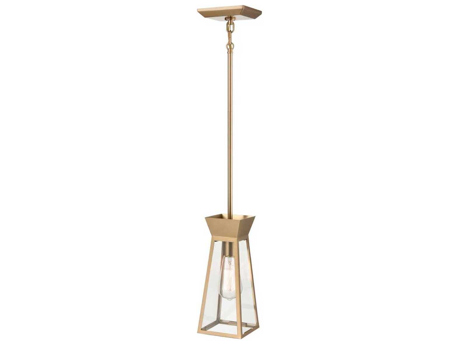 Artcraft Lucian 1-Light Brushed Brass Lantern Mini Pendant