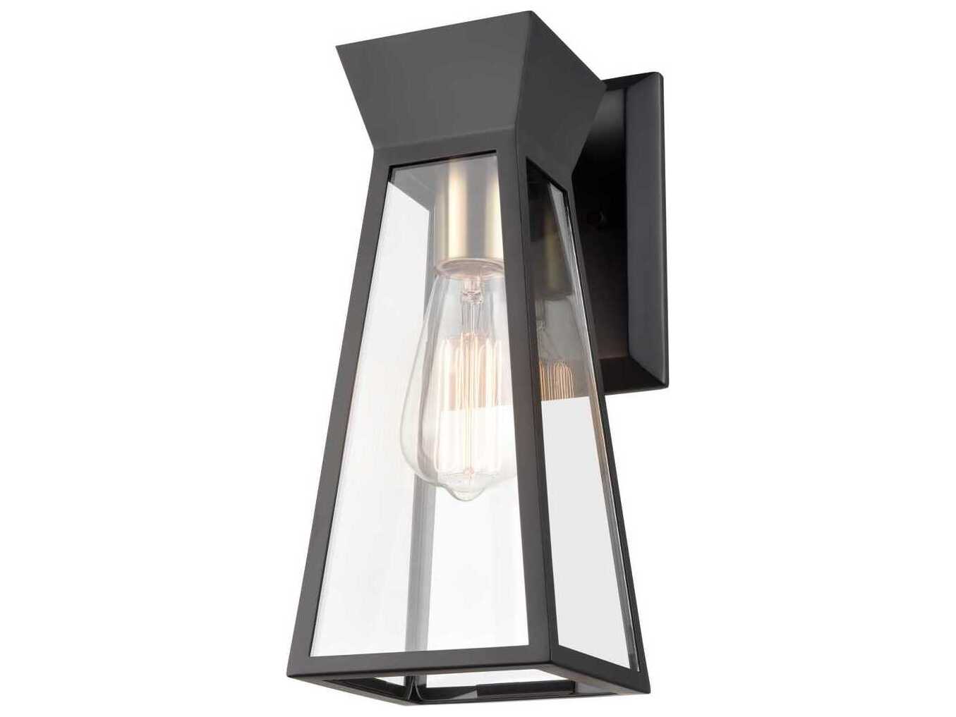 Artcraft Lucian 1-Light Black Brushed Brass Wall Sconce