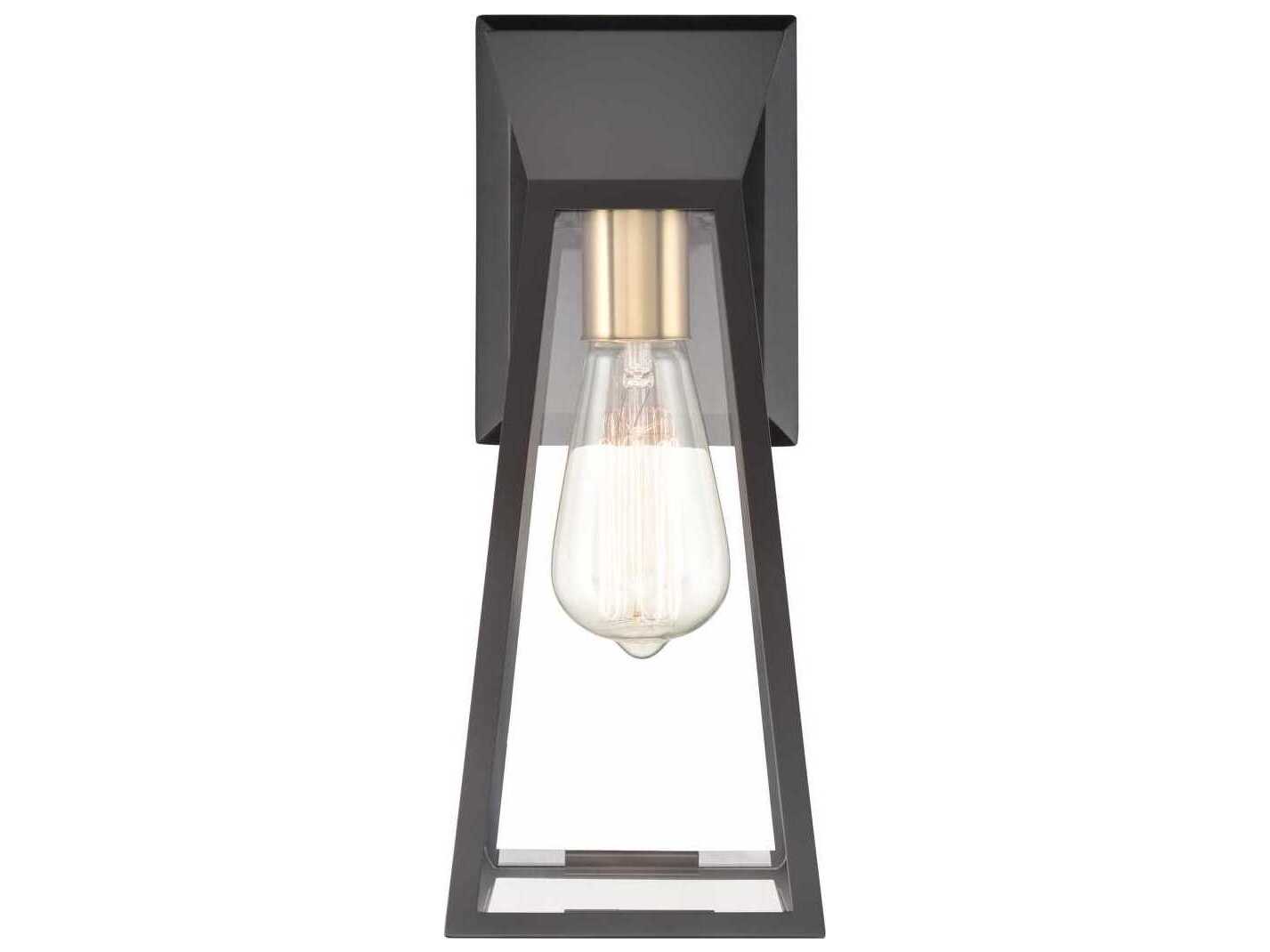 Artcraft Lucian 1-Light Black Brushed Brass Wall Sconce