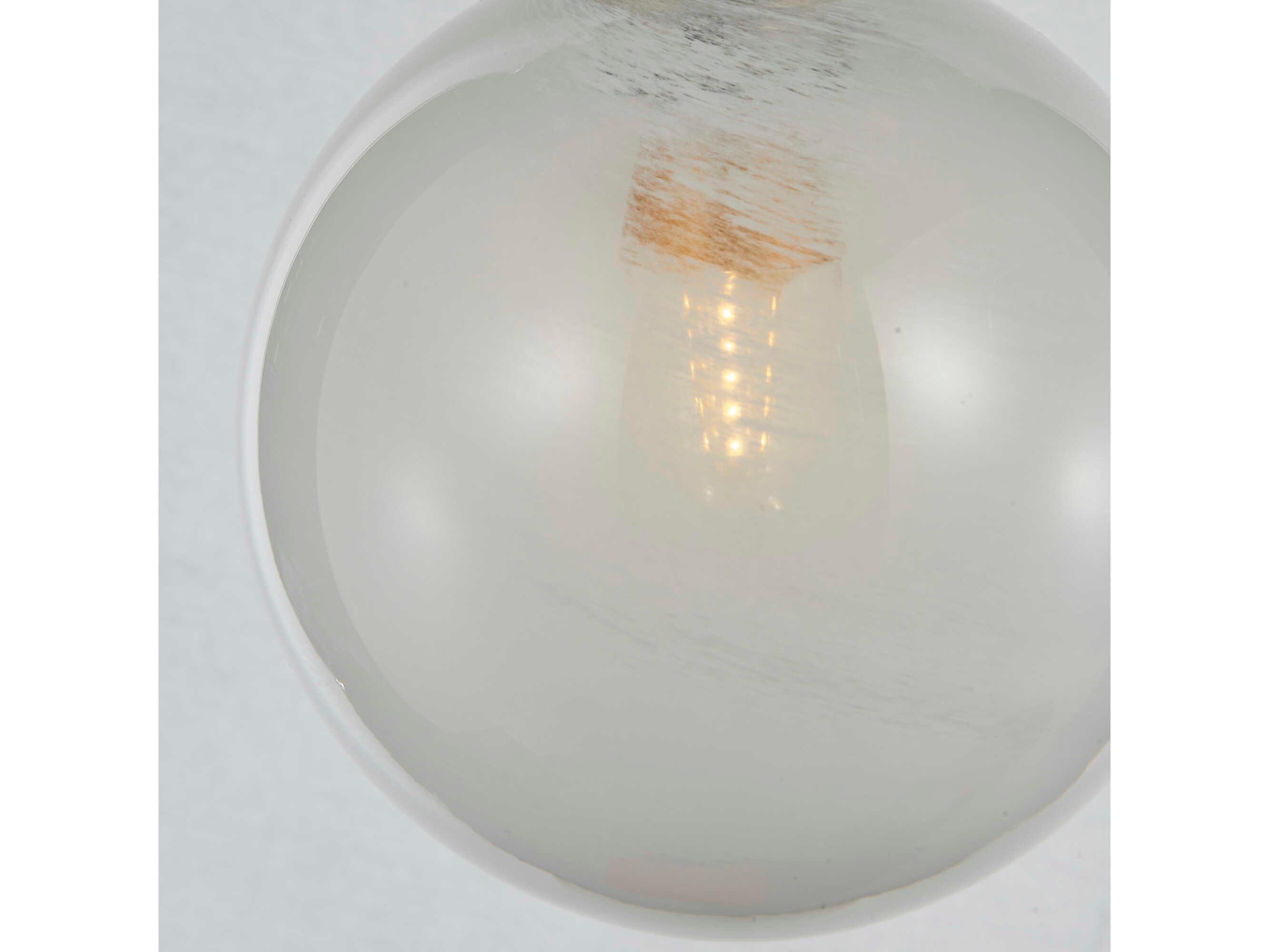 Artcraft Gem 1-Light Black Brushed Brass Globe Mini Pendant