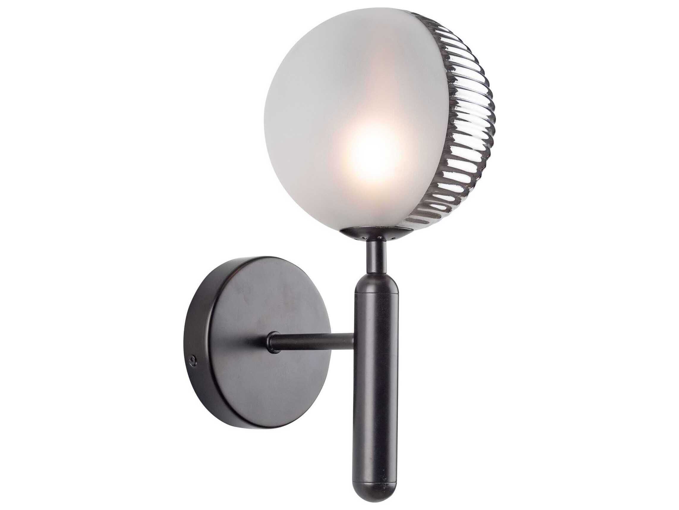 Artcraft Bolla 1-Light Black Wall Sconce