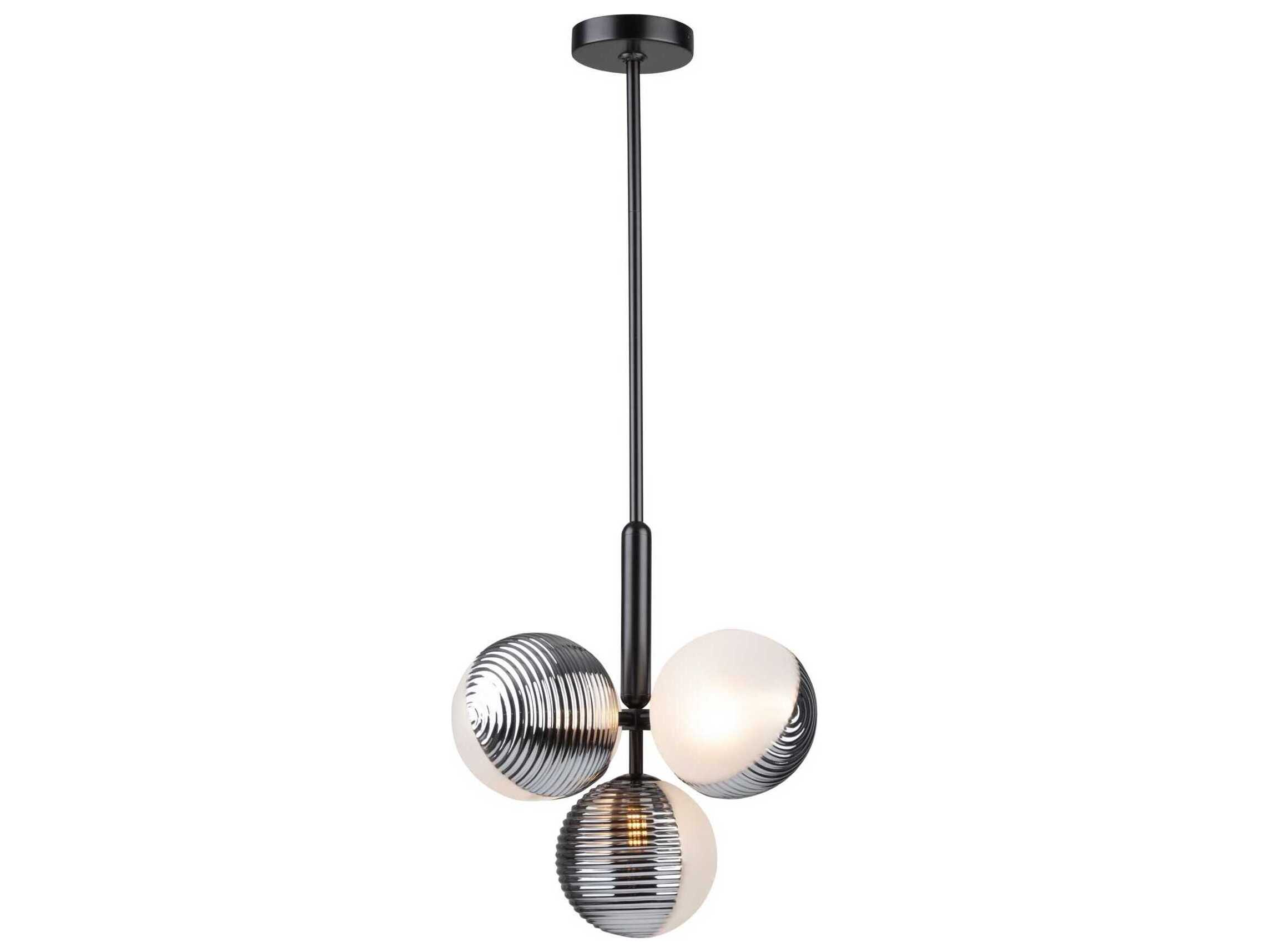 Artcraft Bolla 5-Light Black Globe Chandelier