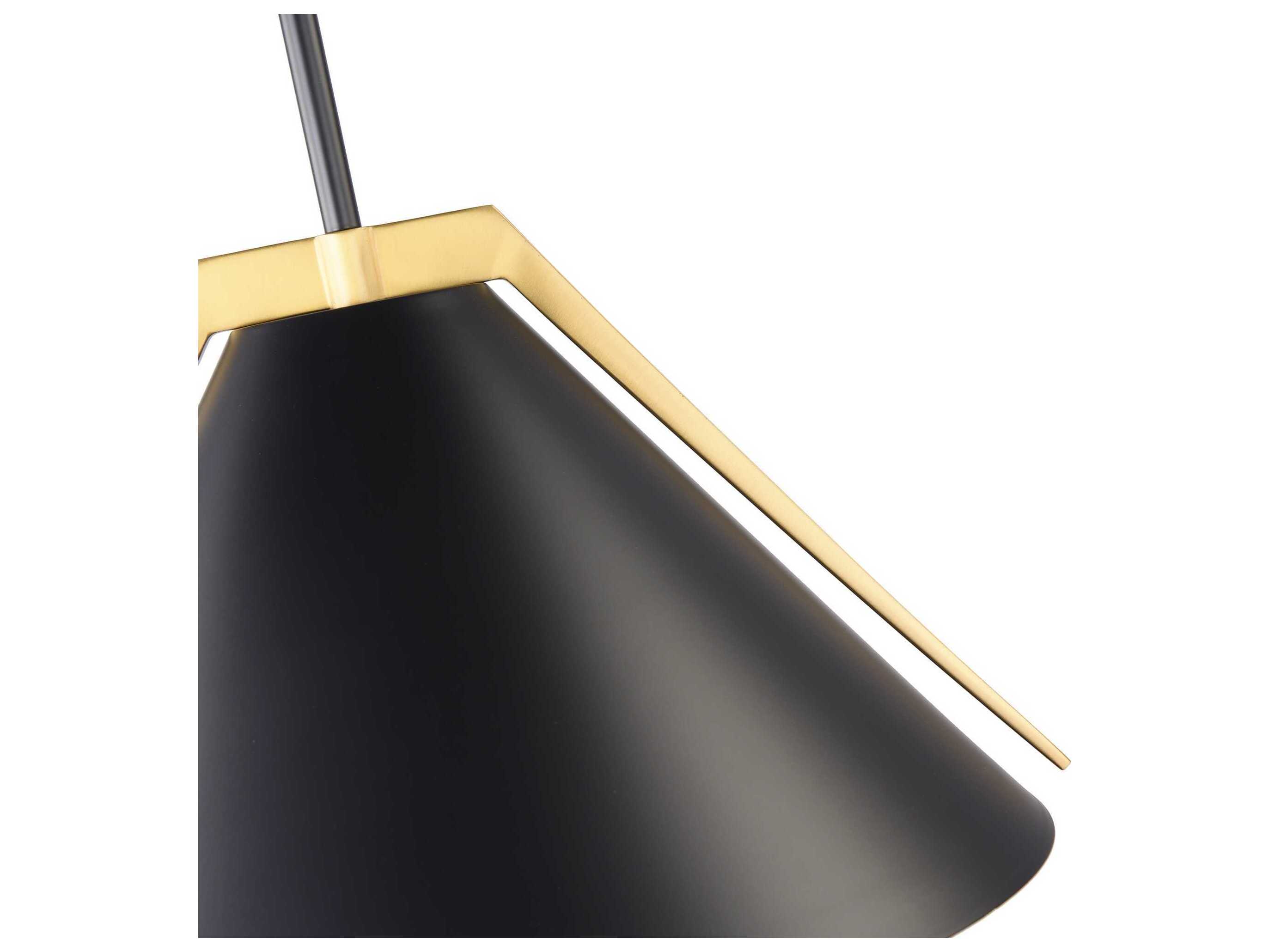 Artcraft Baltic 1-Light Black Brushed Brass Pendant