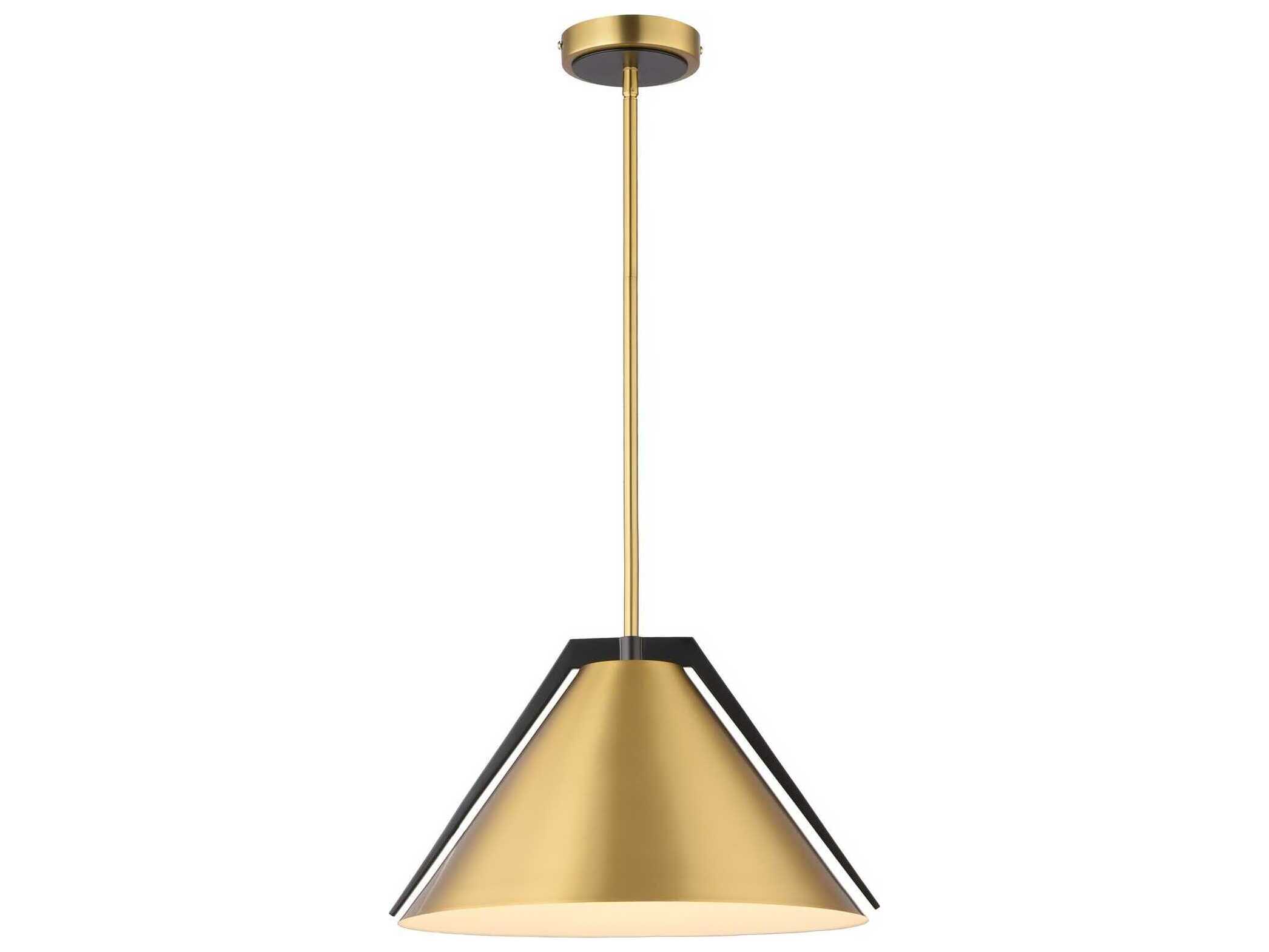 Artcraft Baltic 1-Light Brass Black Pendant