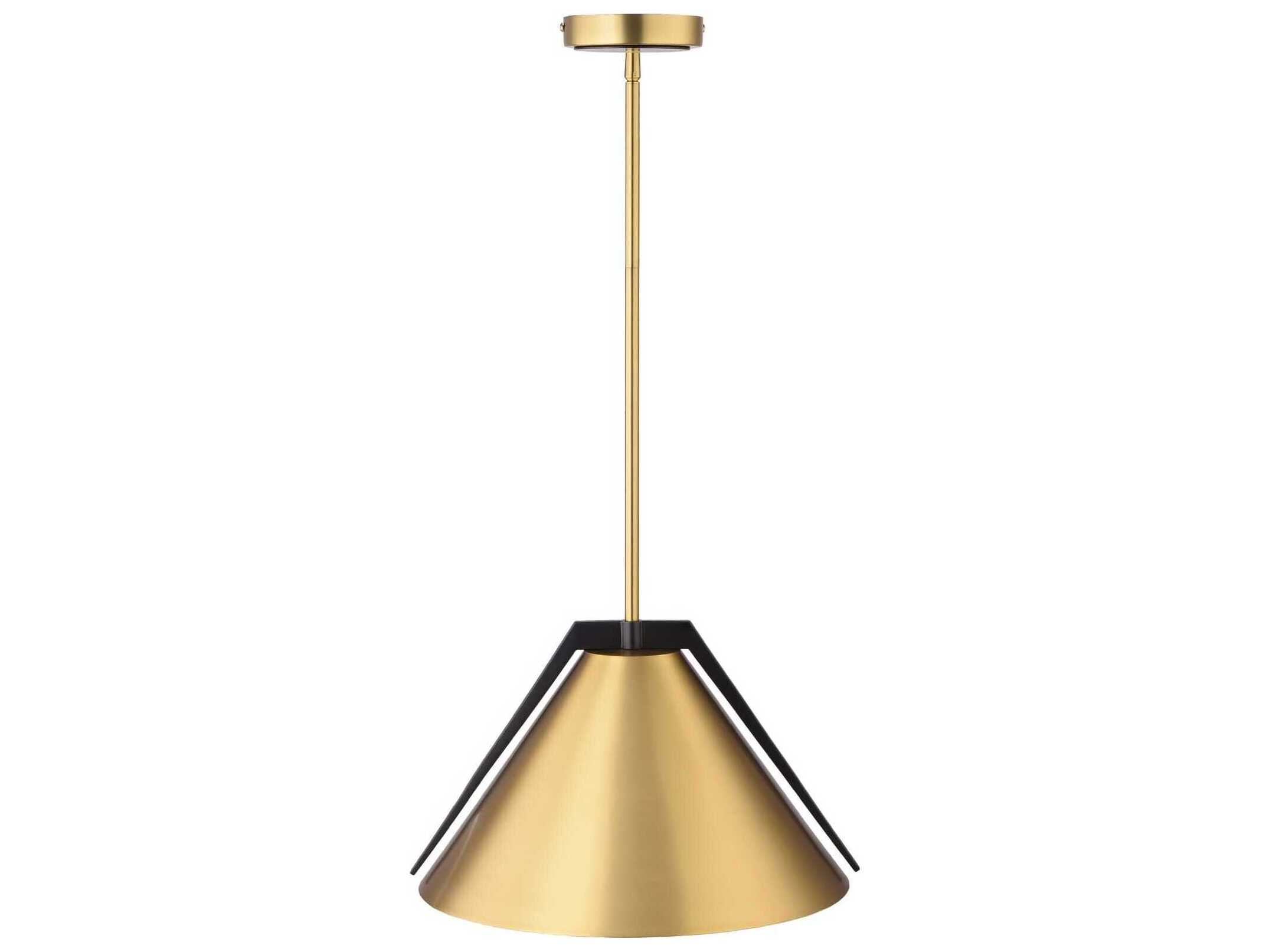 Artcraft Baltic 1-Light Brass Black Pendant