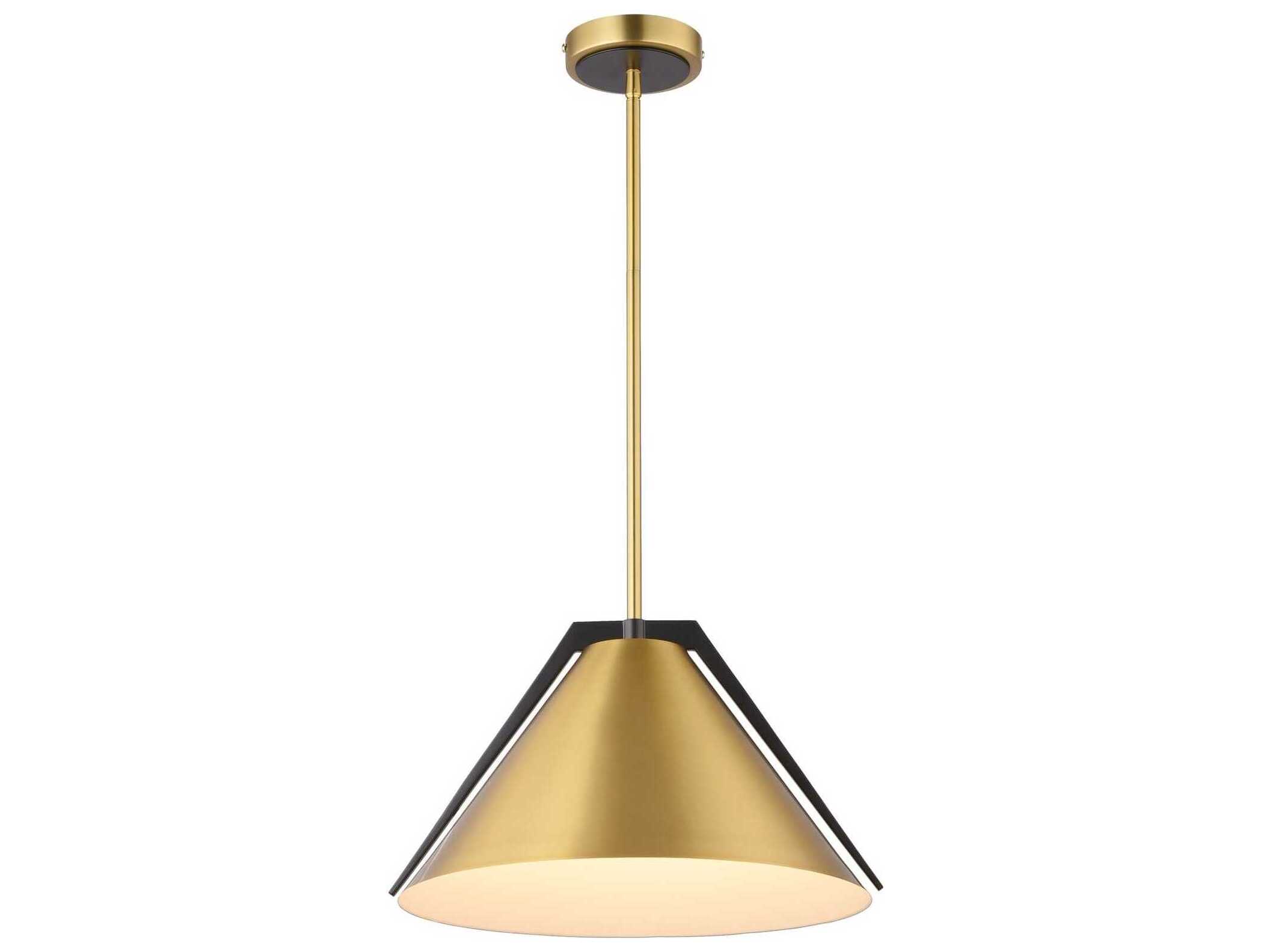 Artcraft Baltic 1-Light Brass Black Pendant