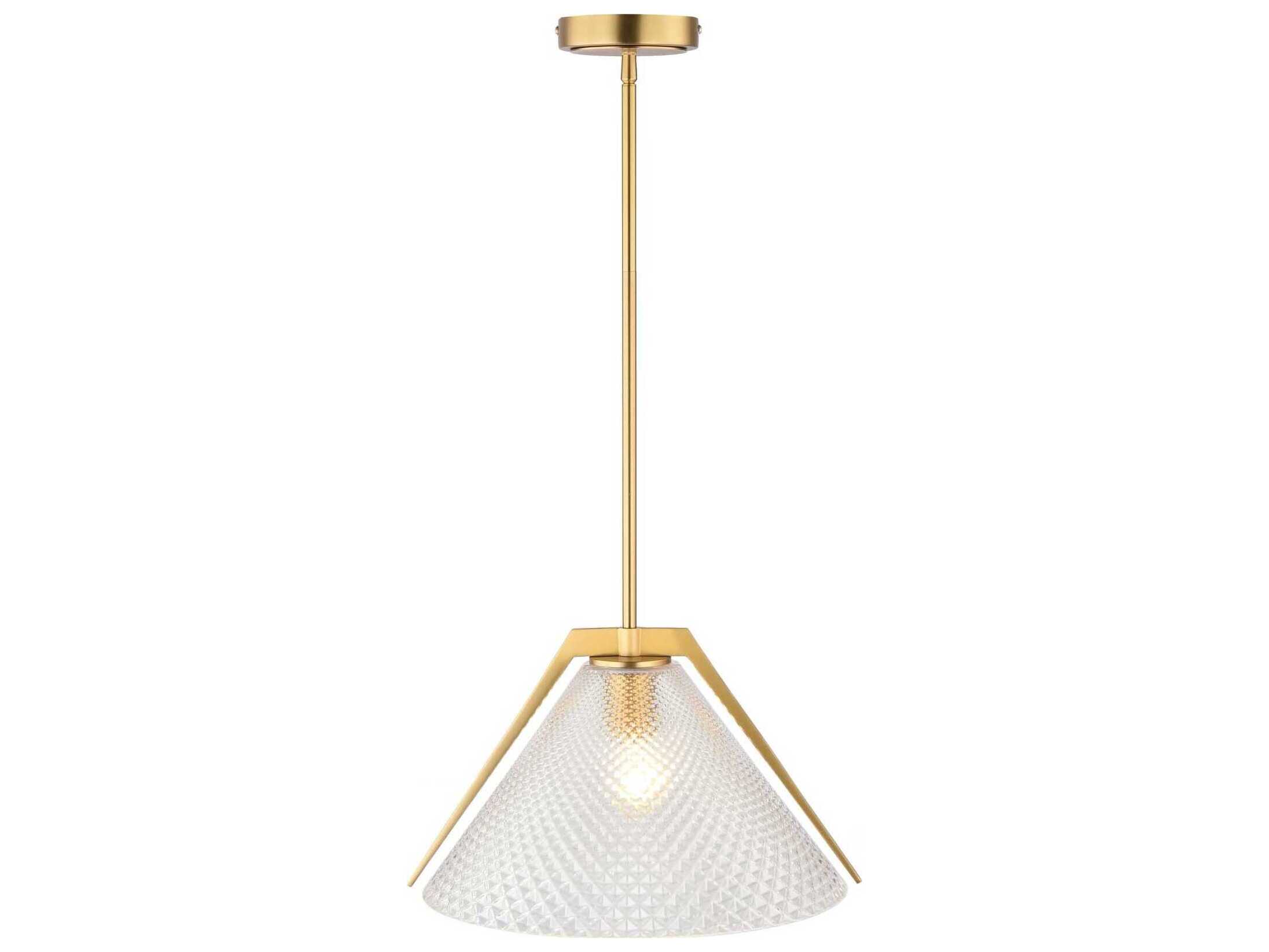 Artcraft Baltic 1-Light Brass Black Clear Pendant