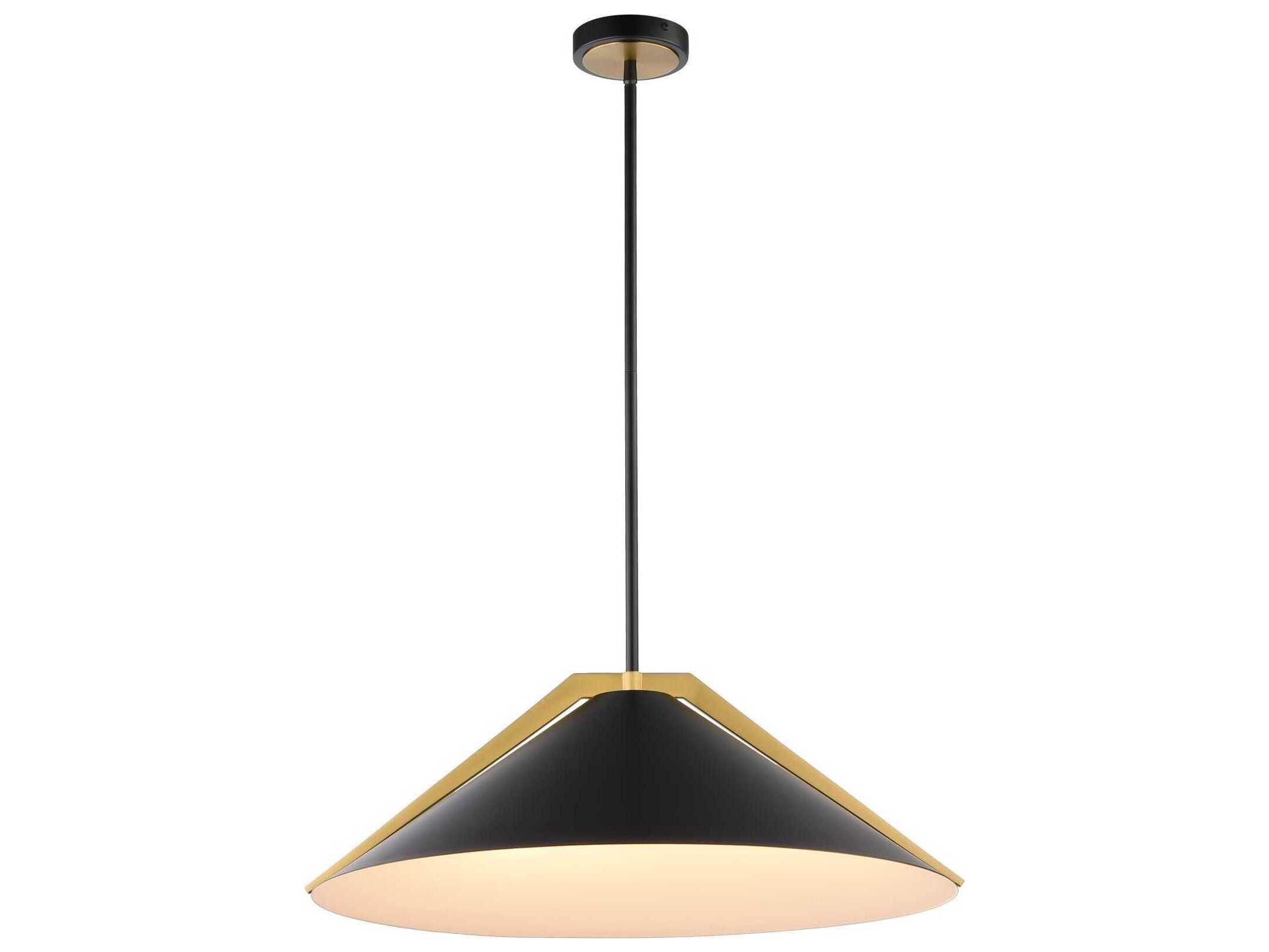 Artcraft Baltic 3-Light Black Brushed Brass Pendant
