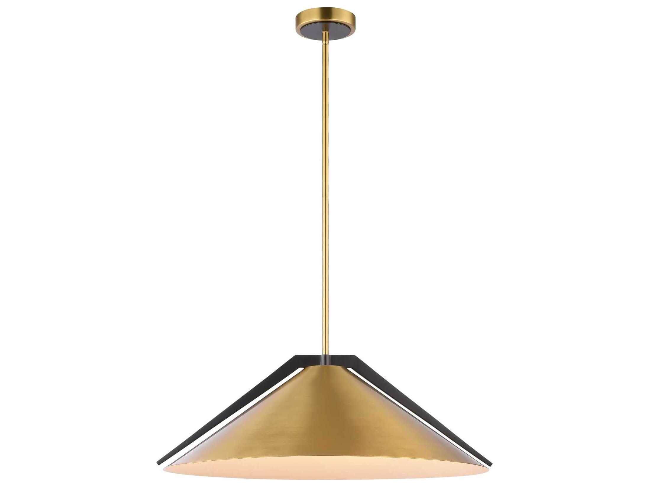 Artcraft Baltic 3-Light Brass Black Pendant