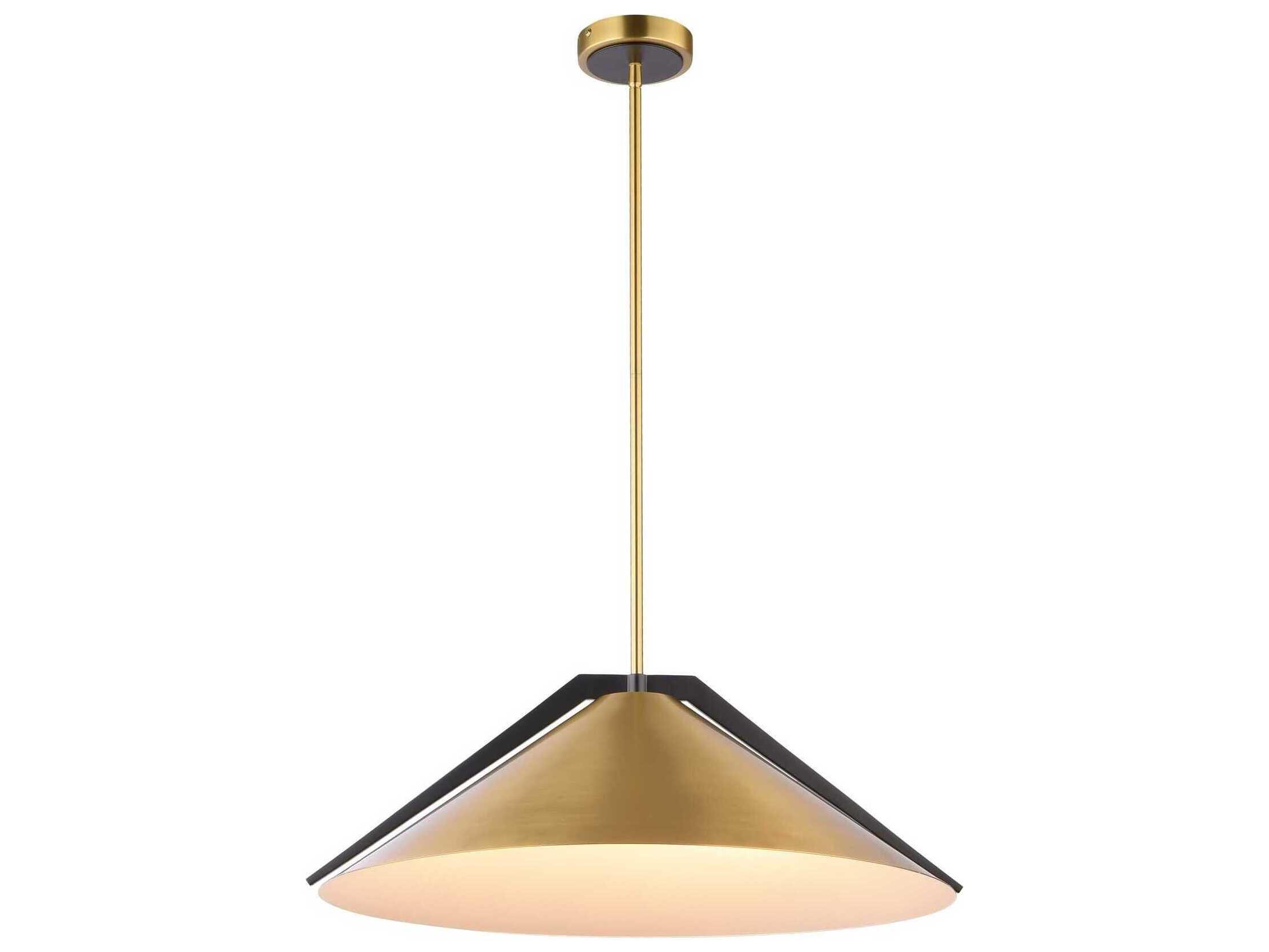 Artcraft Baltic 3-Light Brass Black Pendant