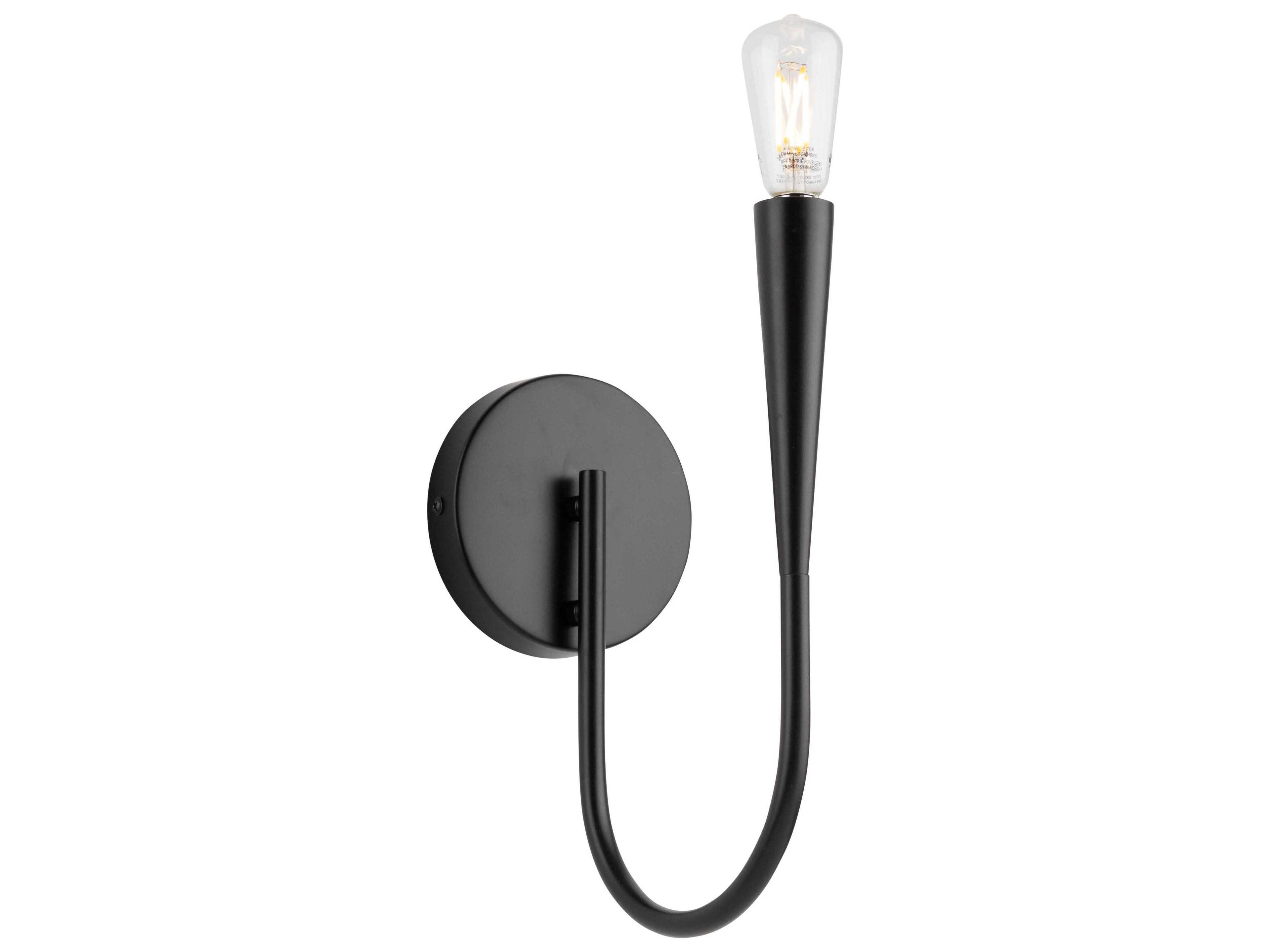 Artcraft Bronte 1-Light Black Wall Sconce