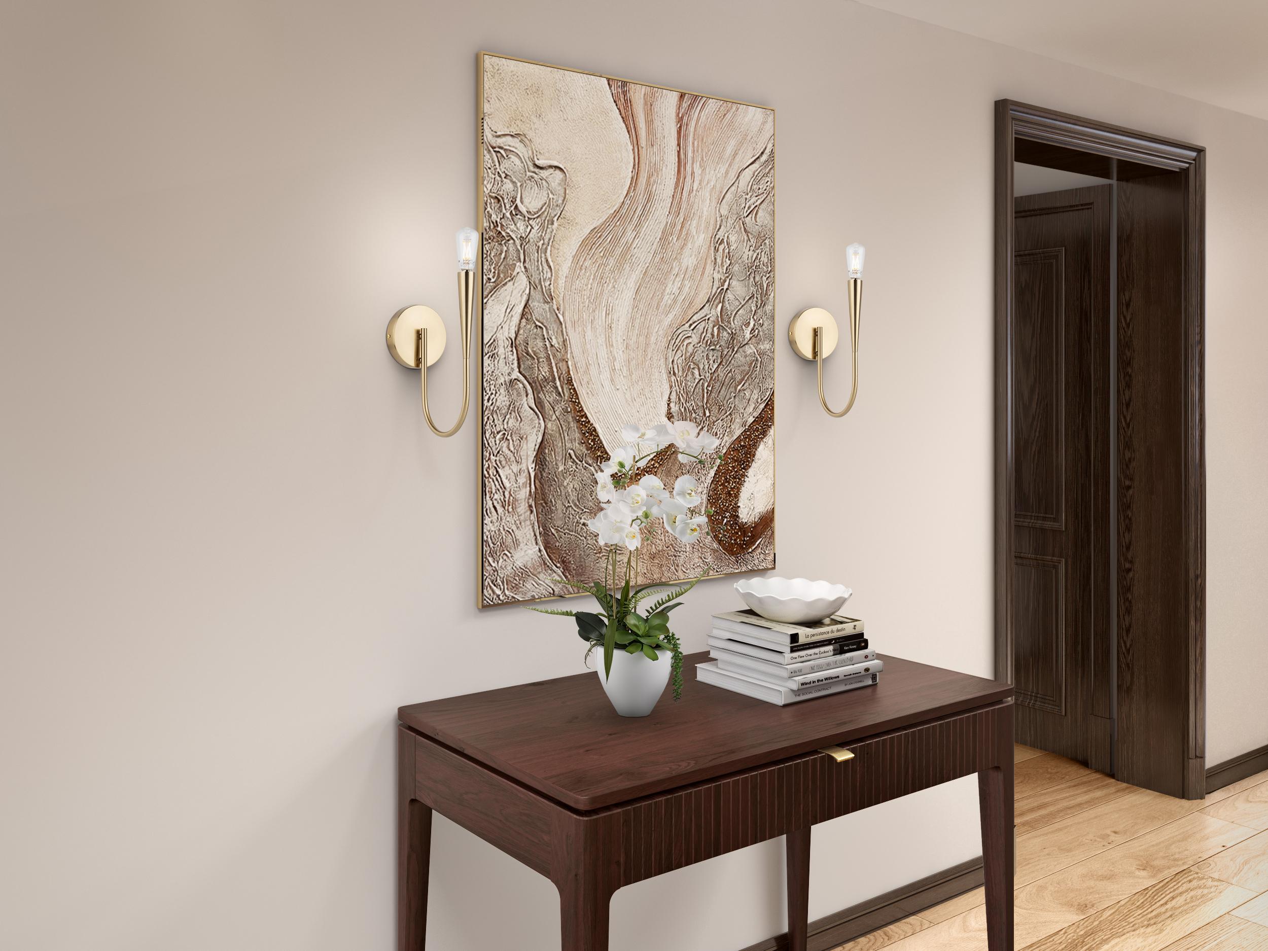 Artcraft Bronte 2-Light Brass Wall Sconce