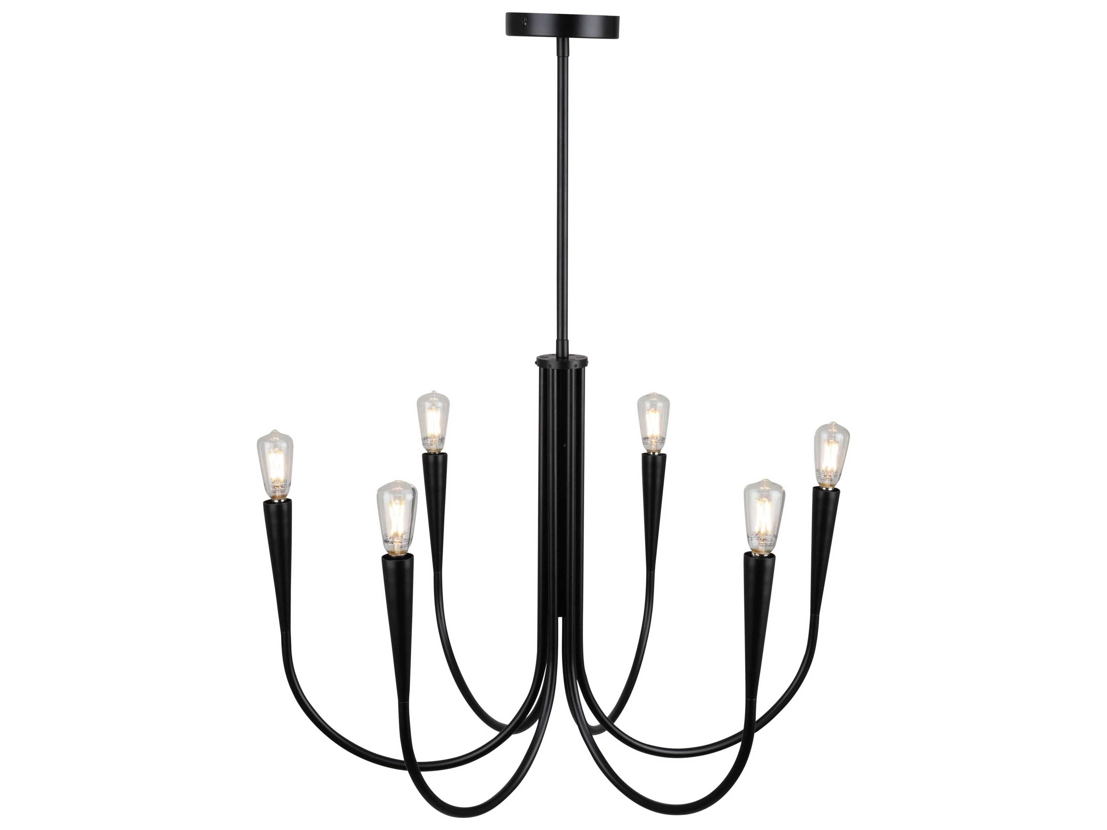 Artcraft Bronte 6-Light Black Chandelier