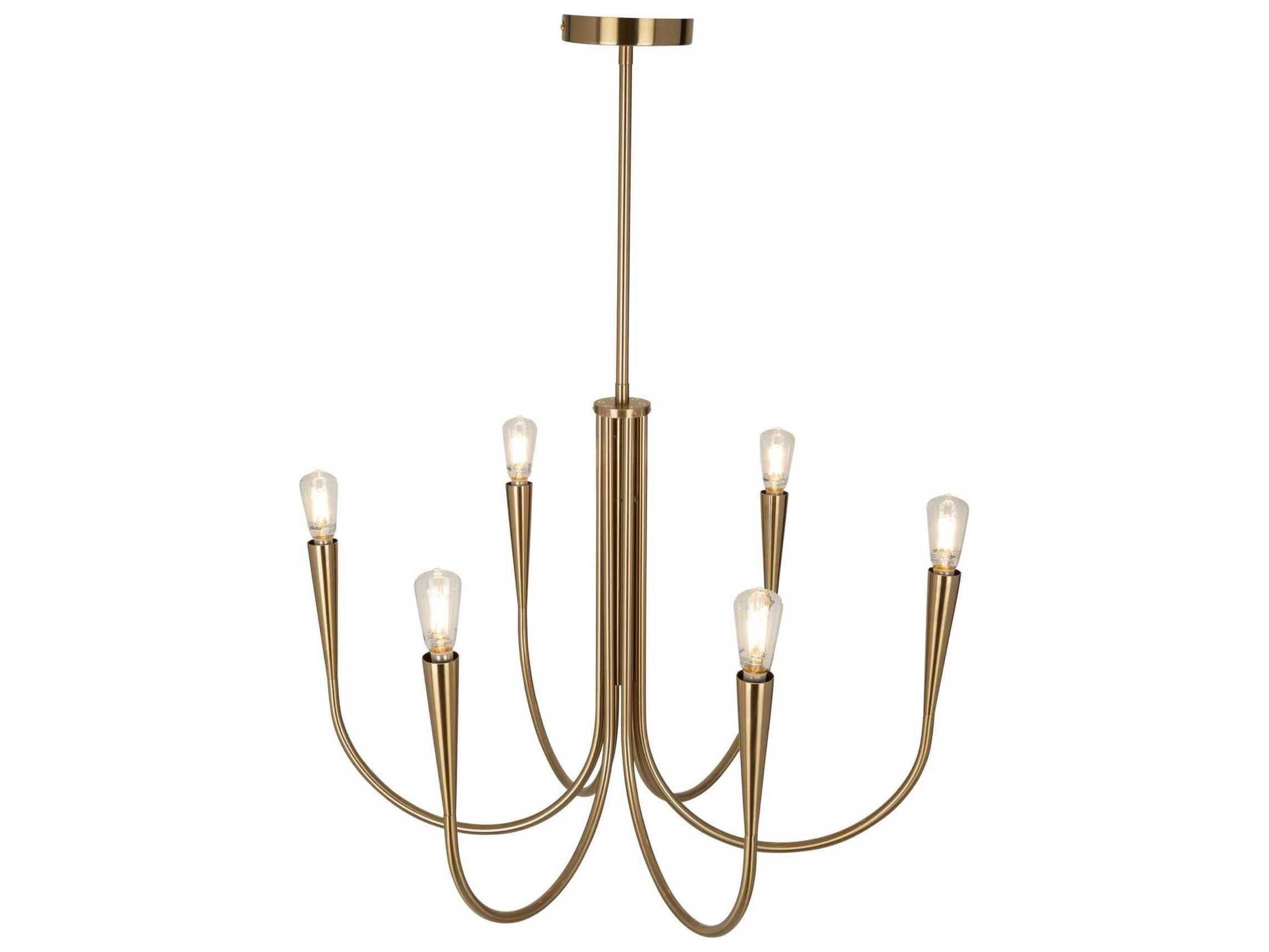 Artcraft Bronte 6-Light Brass Chandelier