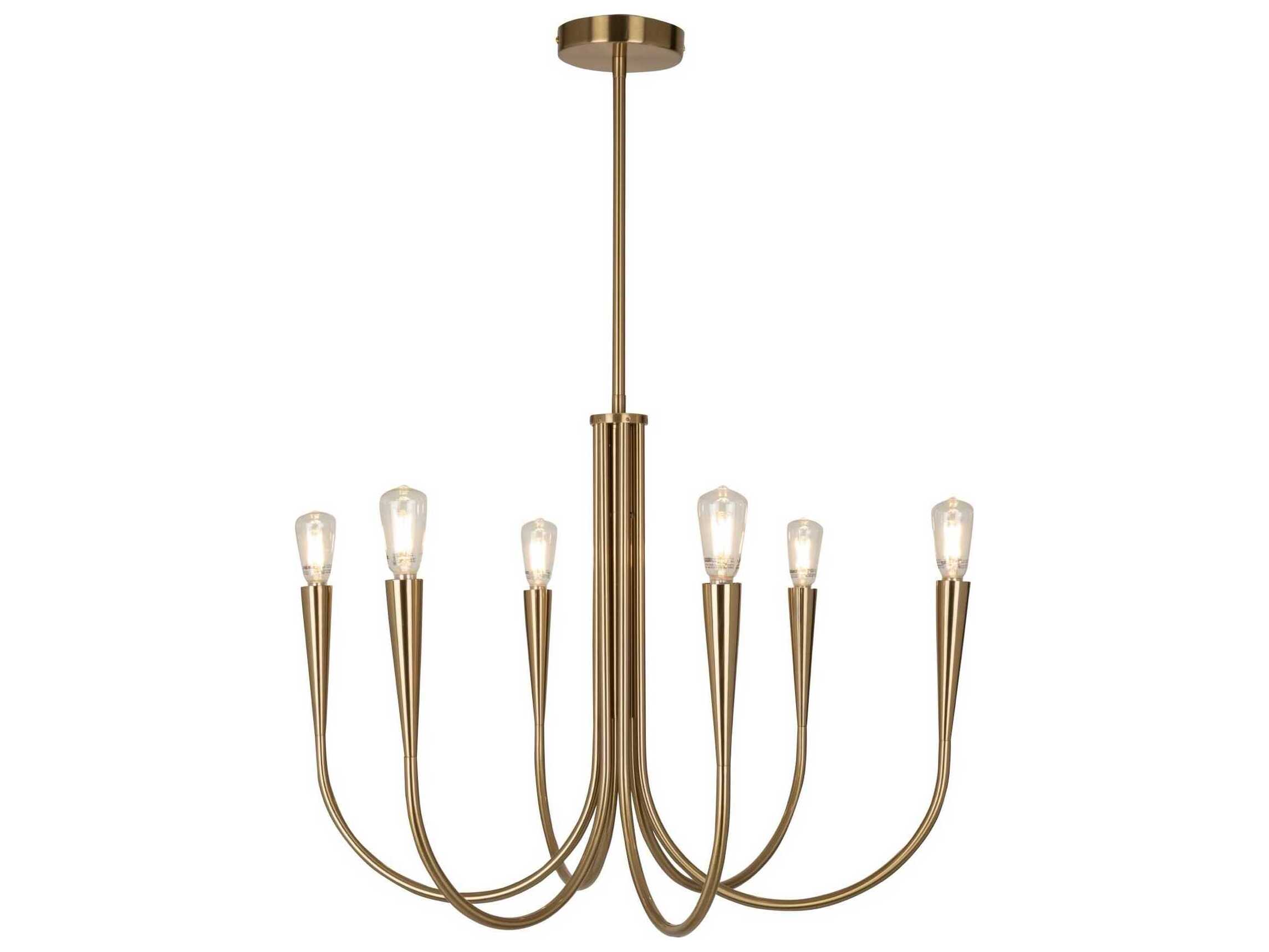Artcraft Bronte 6-Light Brass Chandelier