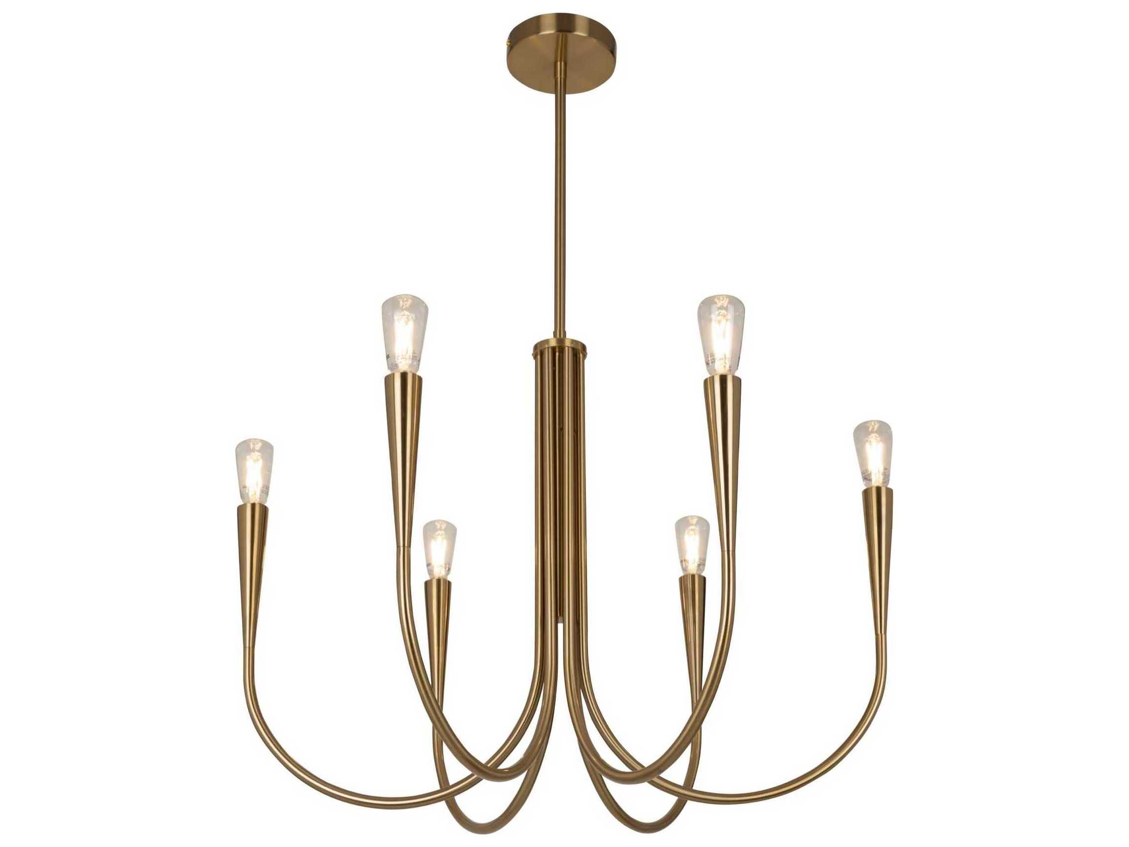 Artcraft Bronte 6-Light Brass Chandelier