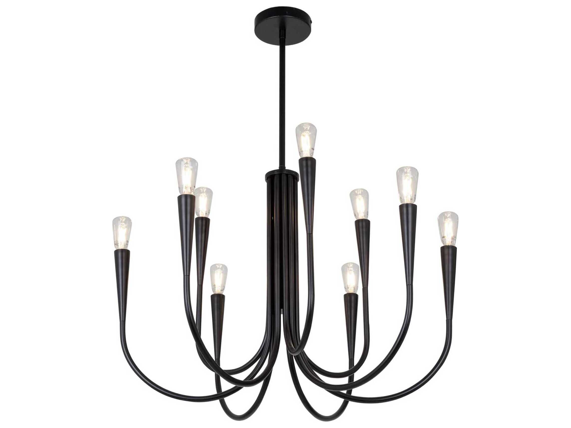 Artcraft Bronte 9-Light Black Chandelier