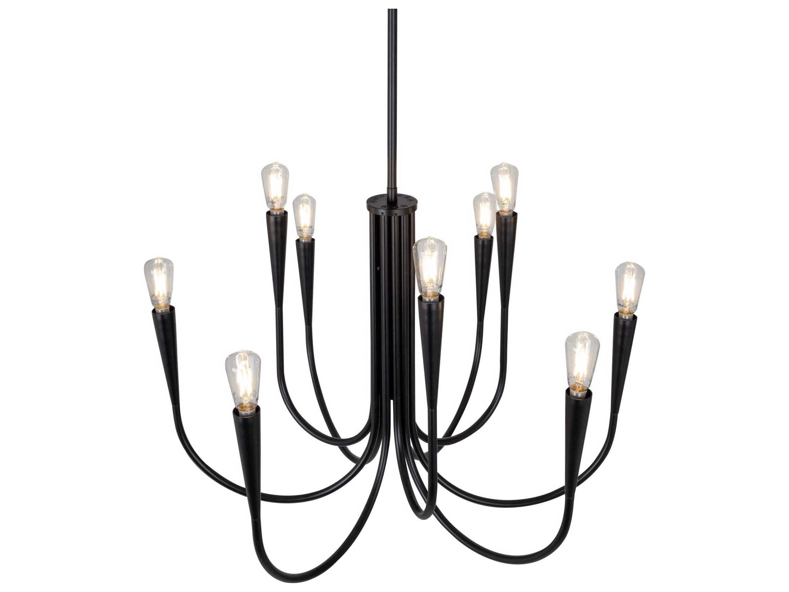 Artcraft Bronte 9-Light Black Chandelier