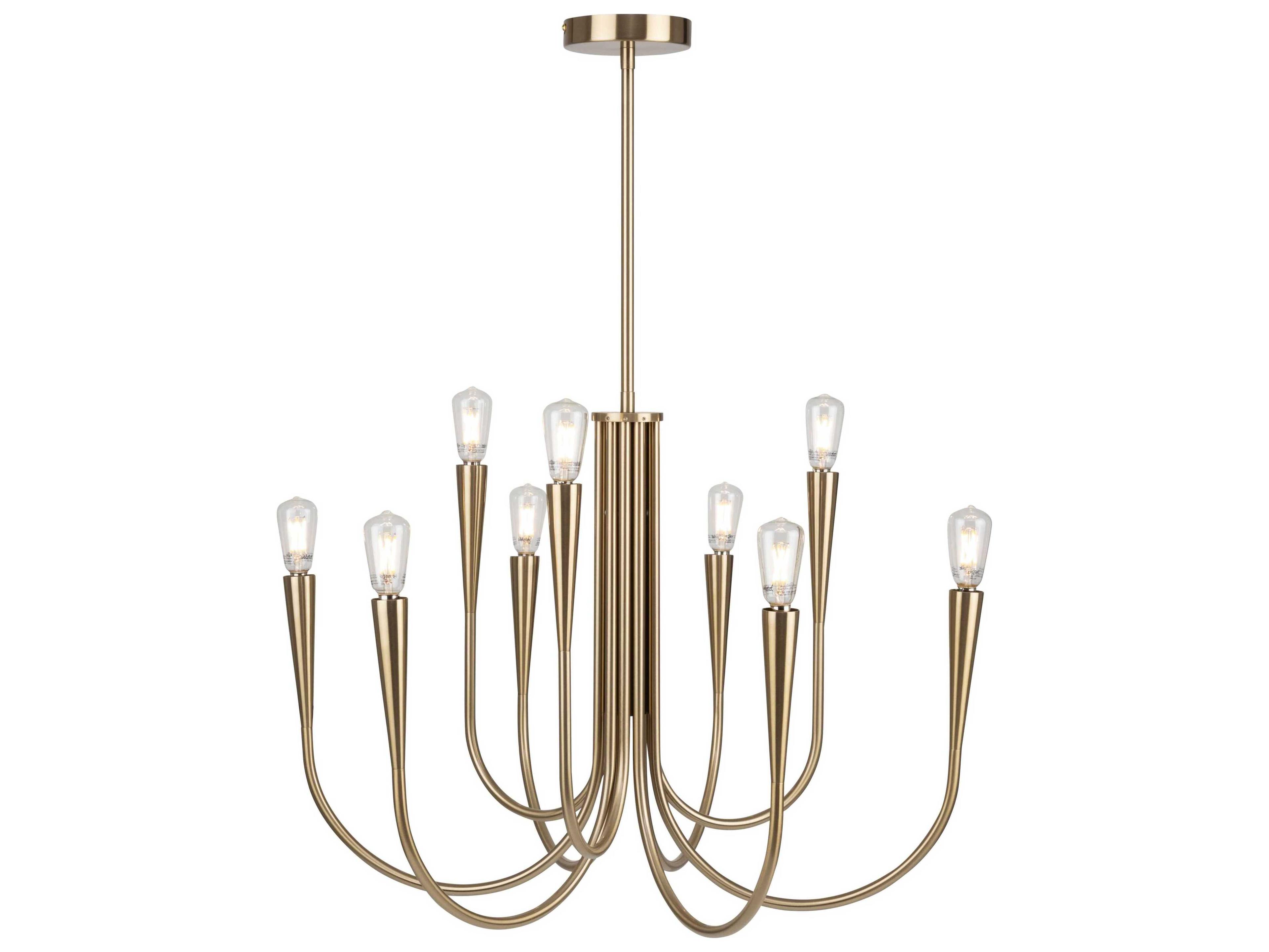 Artcraft Bronte 9-Light Brass Chandelier