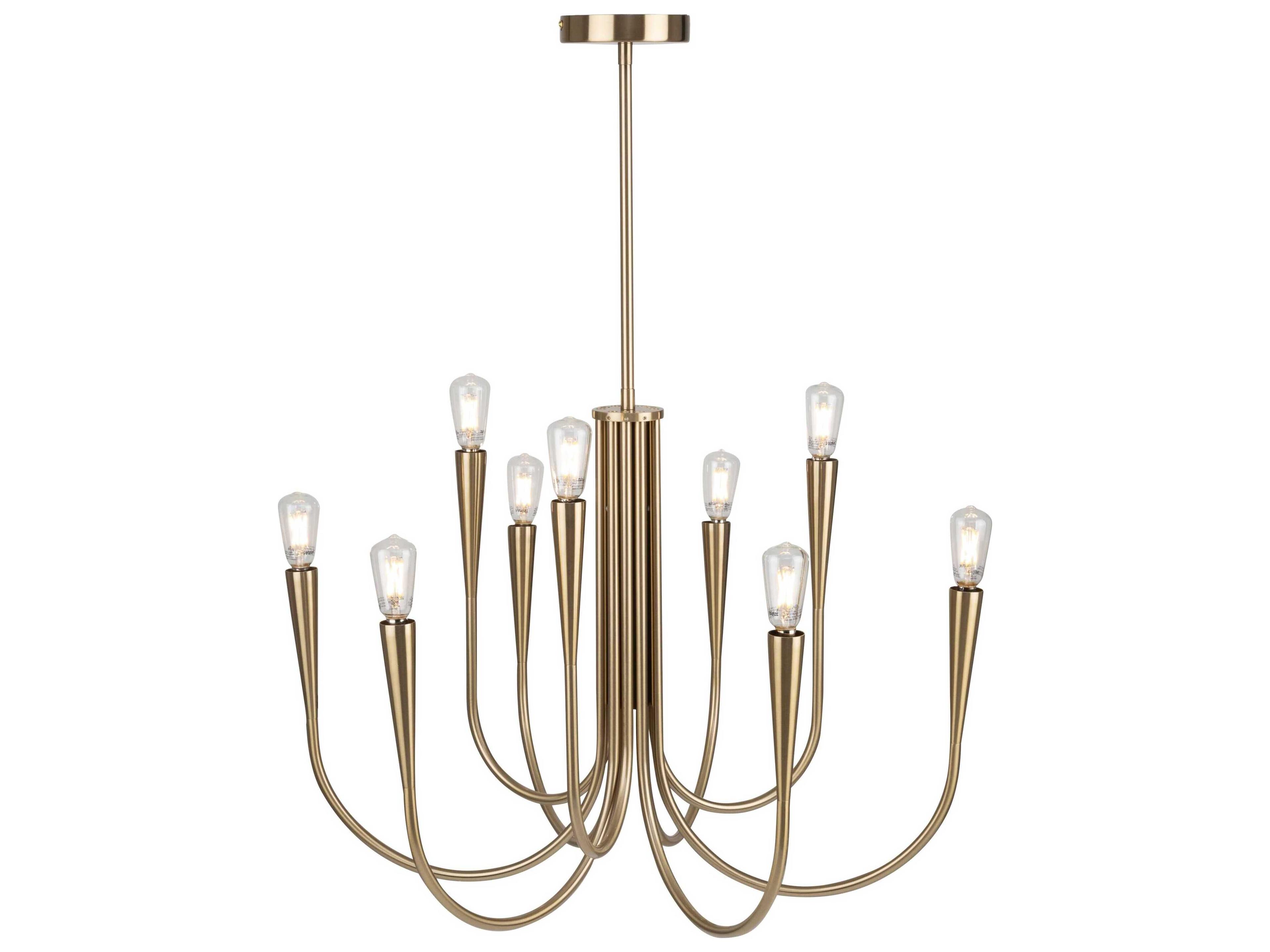 Artcraft Bronte 9-Light Brass Chandelier