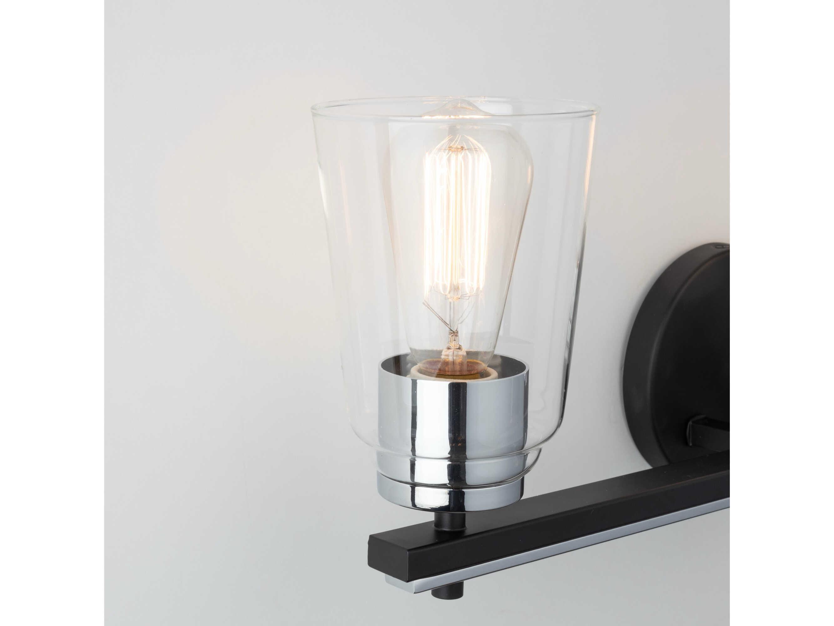 Artcraft Essex 3-Light Black Chrome Vanity Light