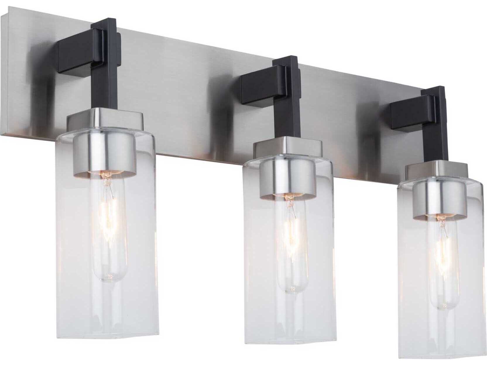 Artcraft Arlington 3-Light Satin Nickel Vanity Light