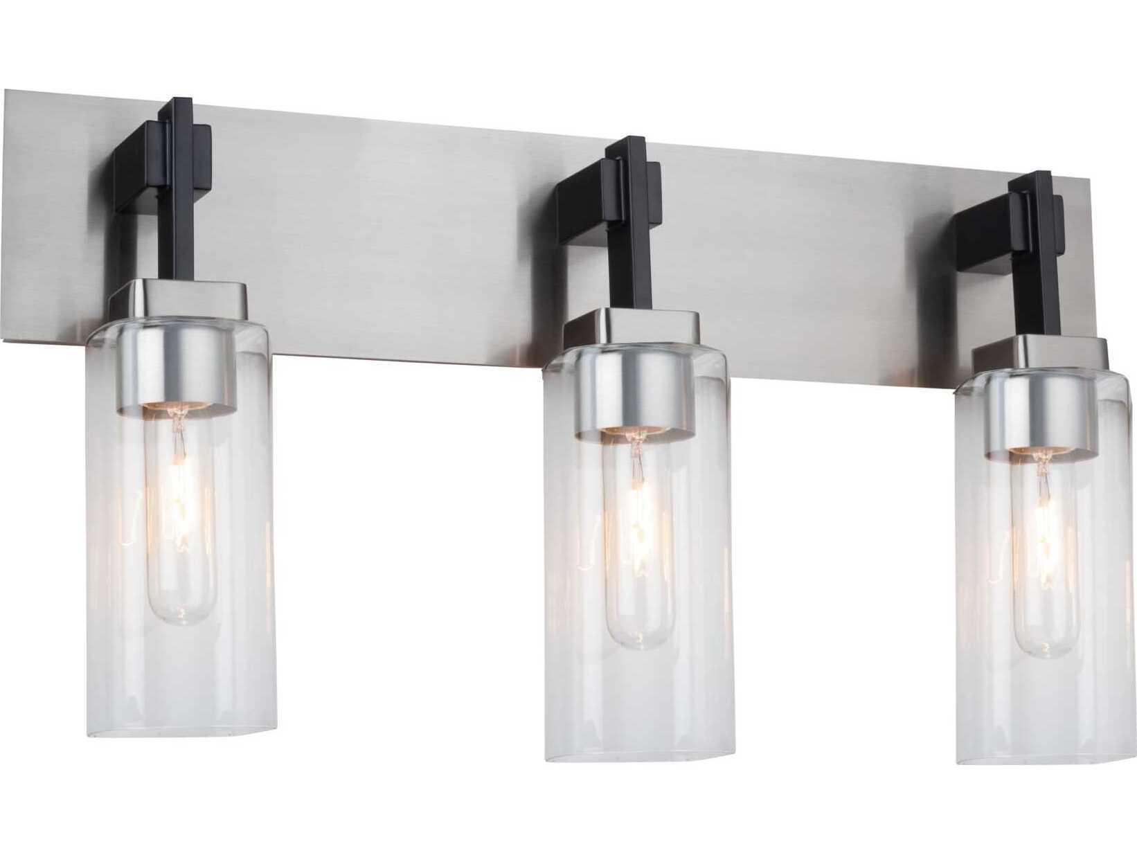 Artcraft Arlington 3-Light Satin Nickel Vanity Light