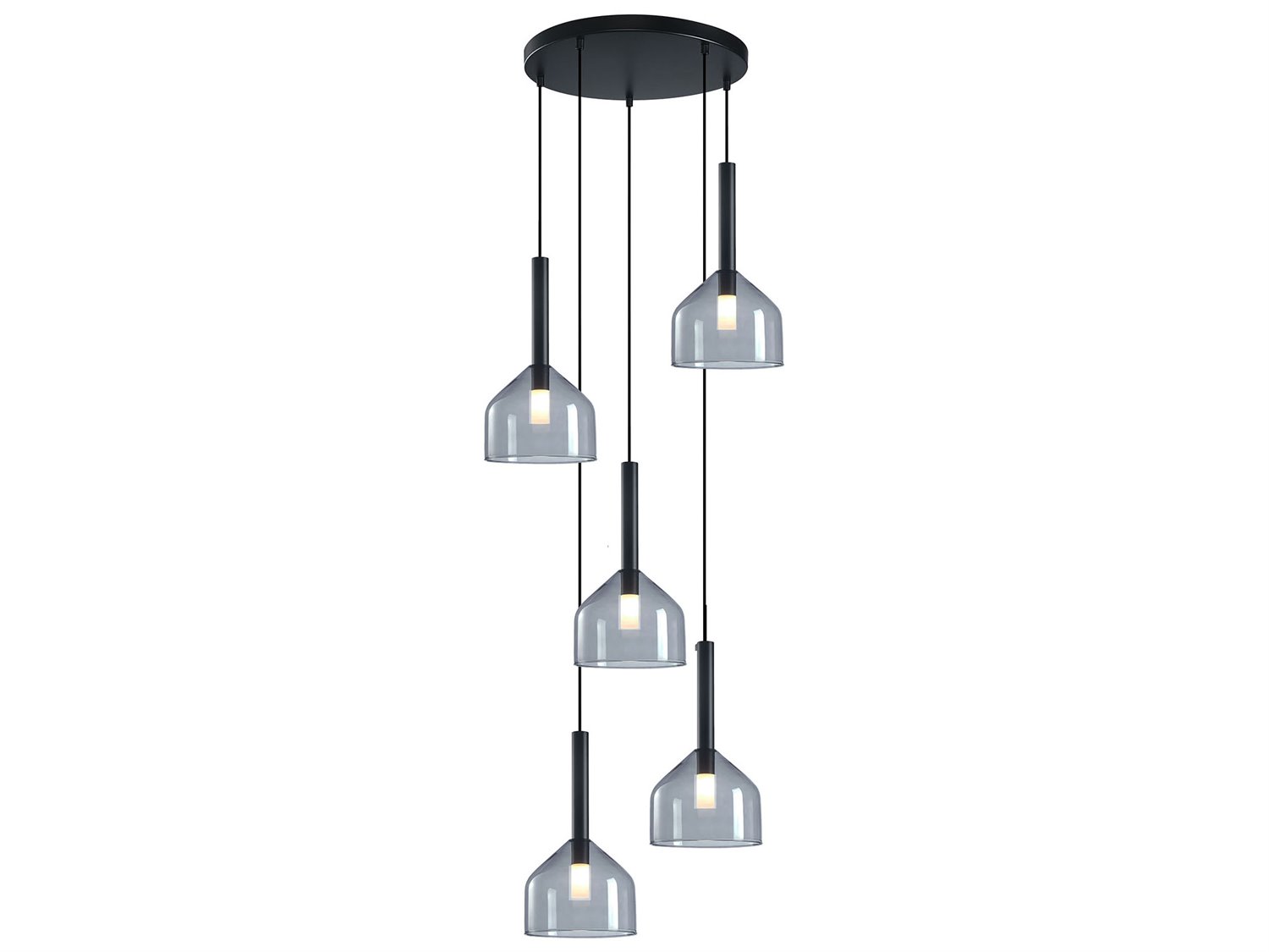 Artcraft Kali 5-Light Black Chandelier