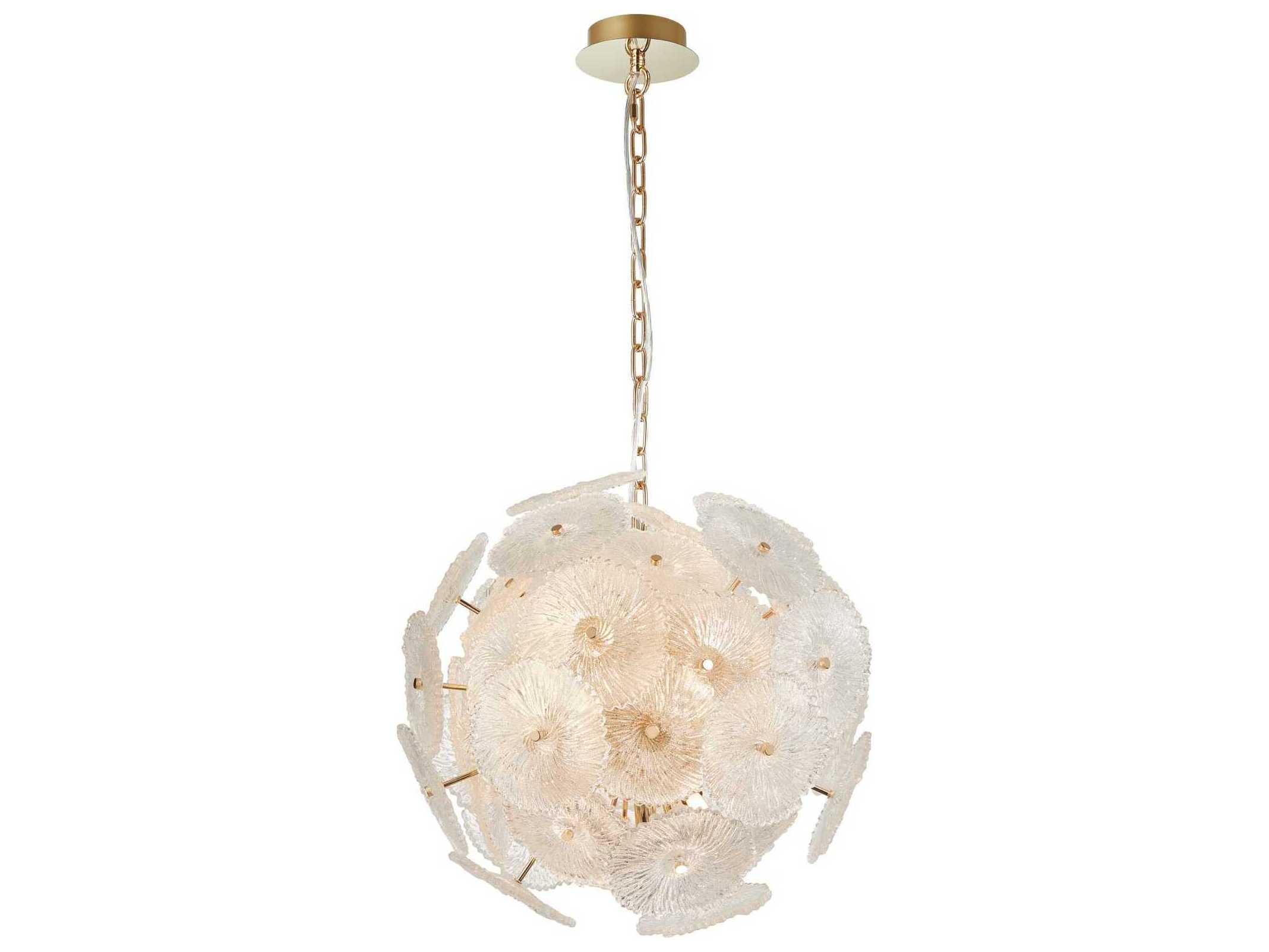 Artcraft Bloom 18-Light Brass Pendant