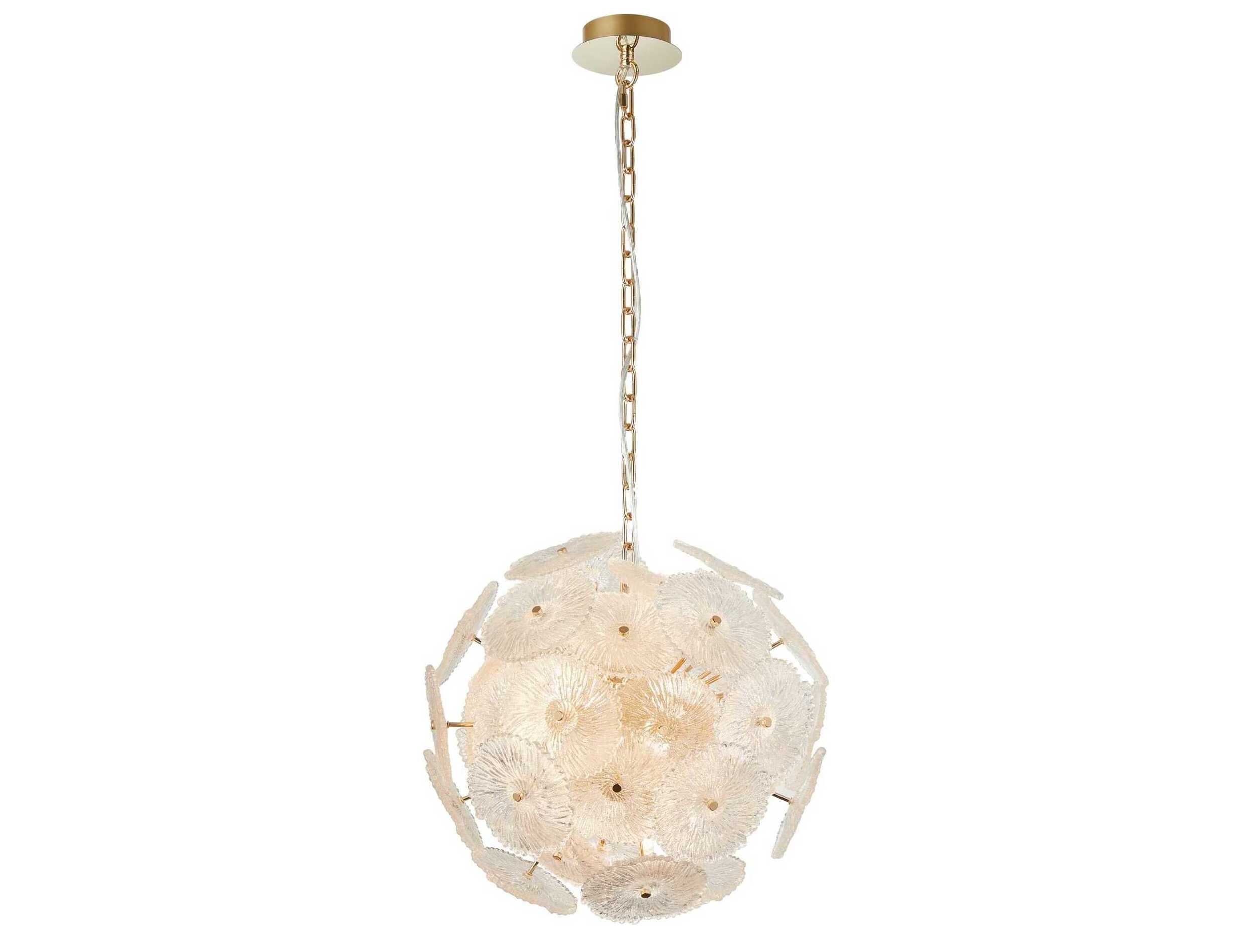 Artcraft Bloom 18-Light Brass Pendant