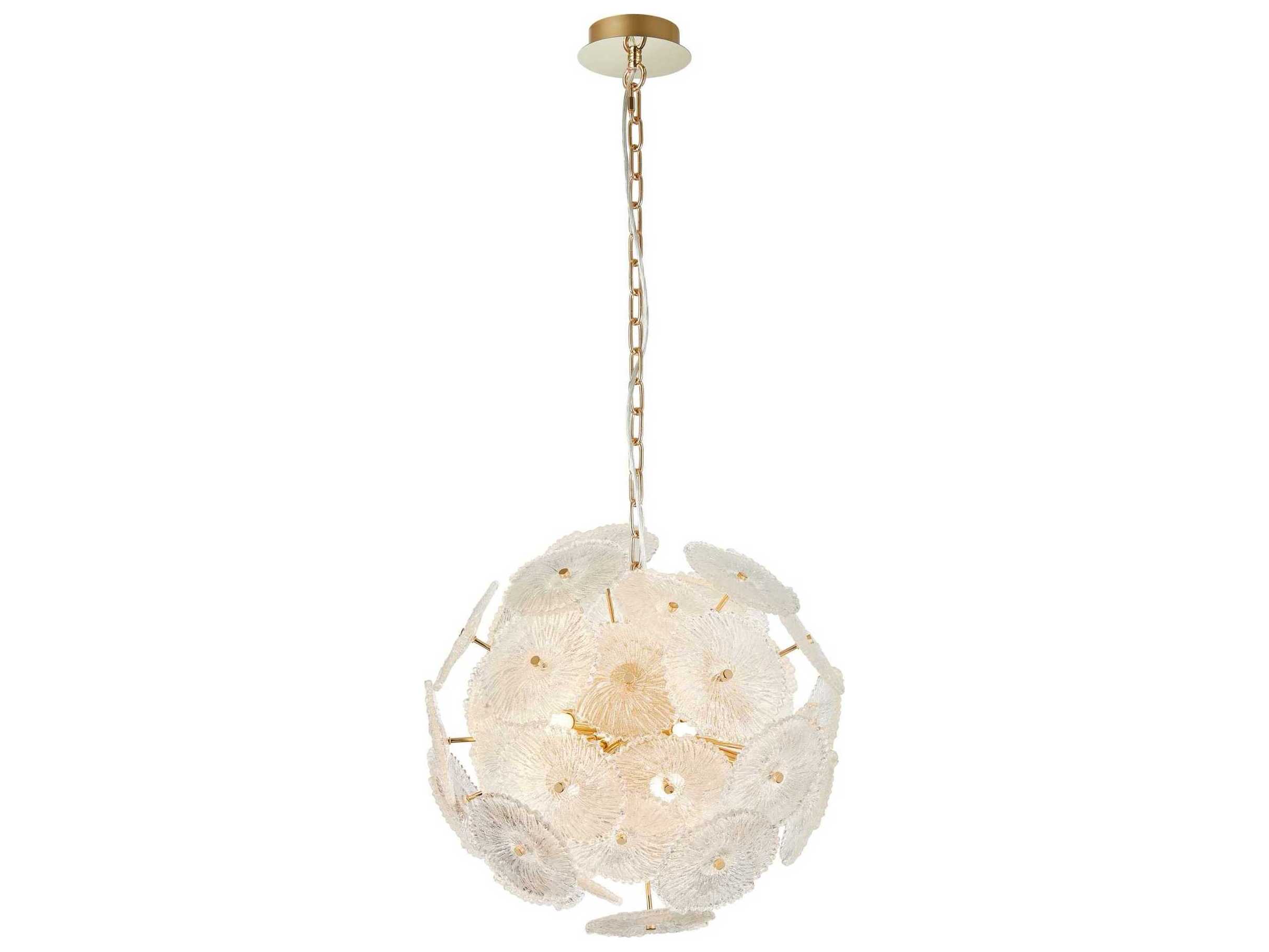 Artcraft Bloom 18-Light Brass Pendant