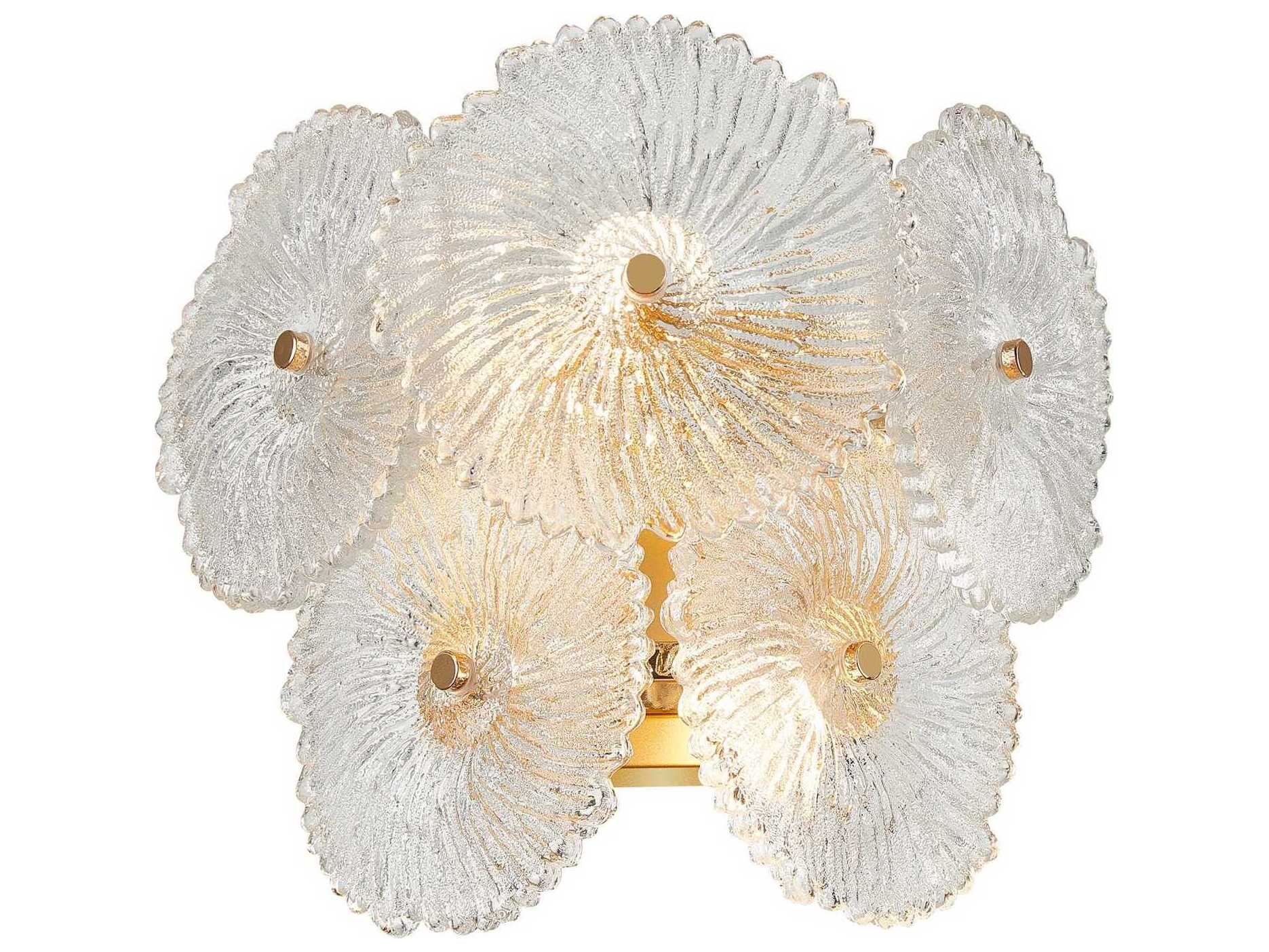 Artcraft Bloom 2-Light Brass Wall Sconce