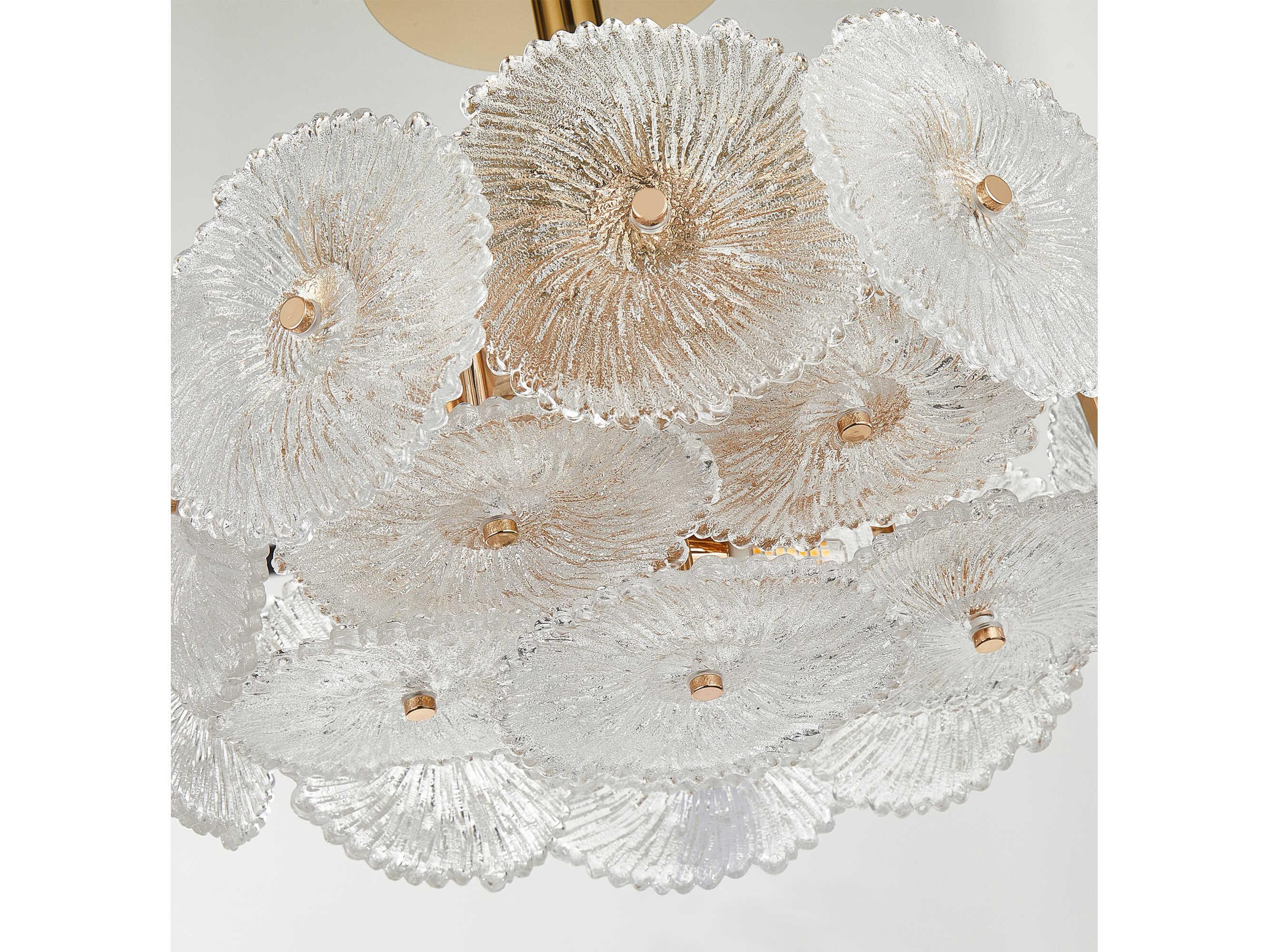 Artcraft Bloom 6-Light Brass Semi Flush Mount